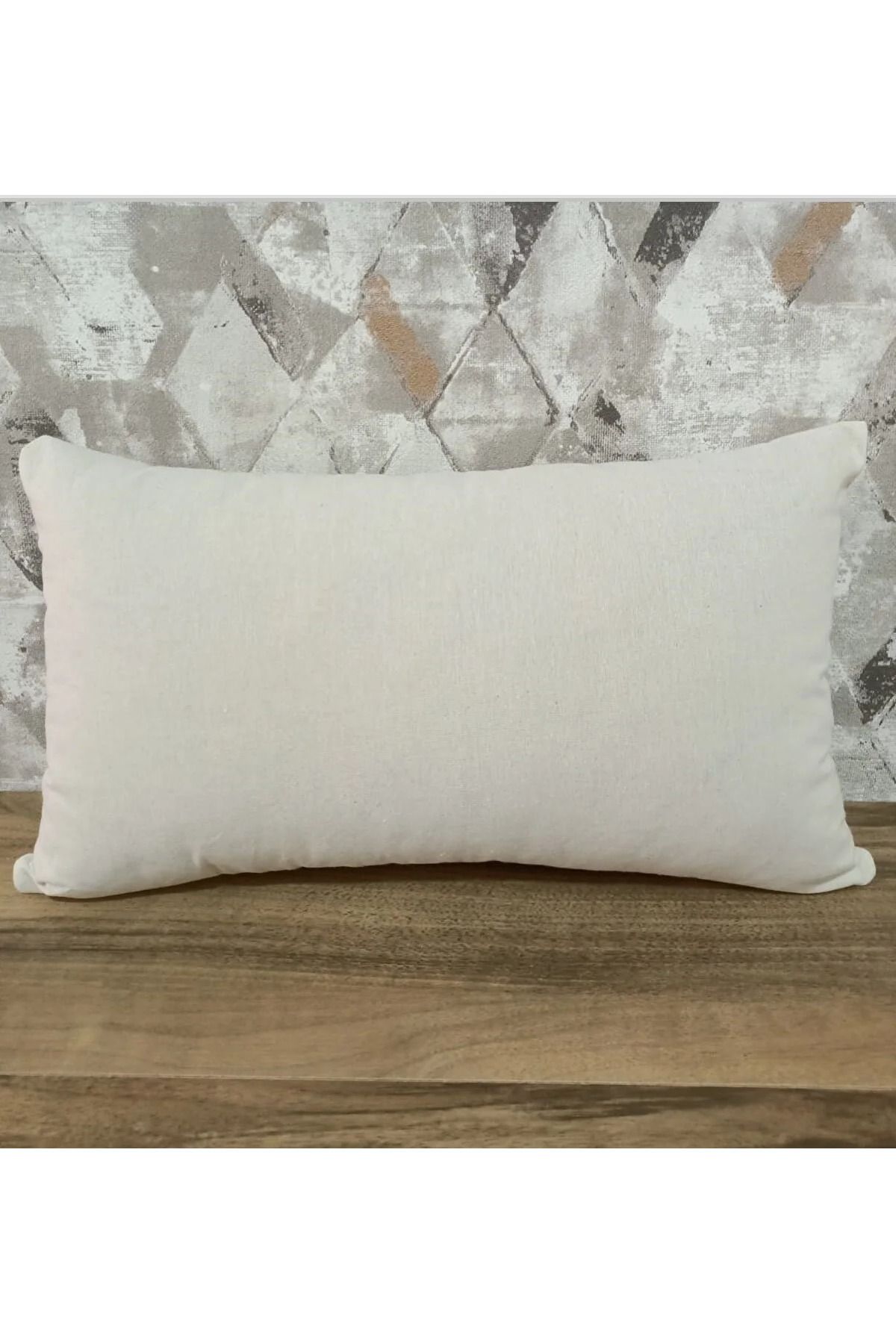 Belomia Home Collection Bej Rengi Keten Kırlent Kılıfı Punch Için Işlemelik Kırlent Kılıfı