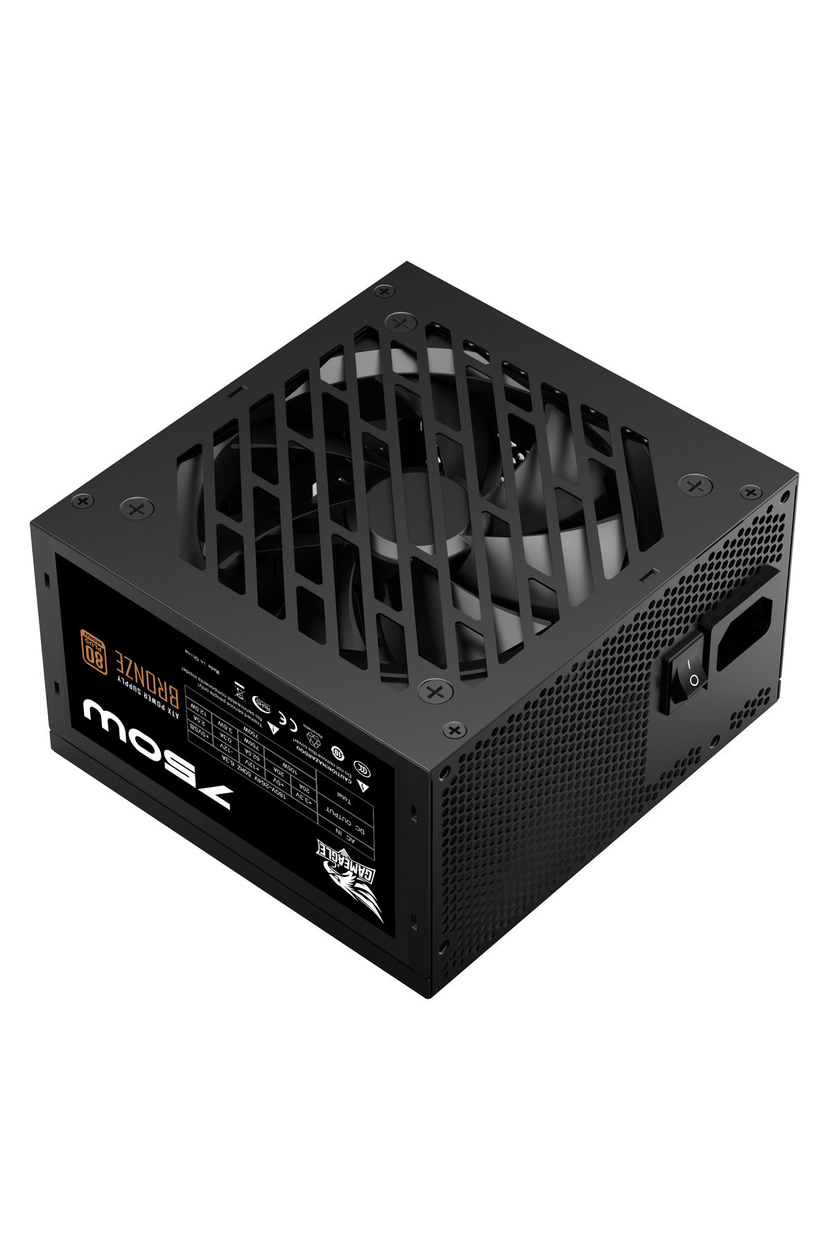 gameagle TORNADO BİLGİSAYAR KASASI + 750W + 80 POWER + SIVI SOĞUTMA (SİYAH)