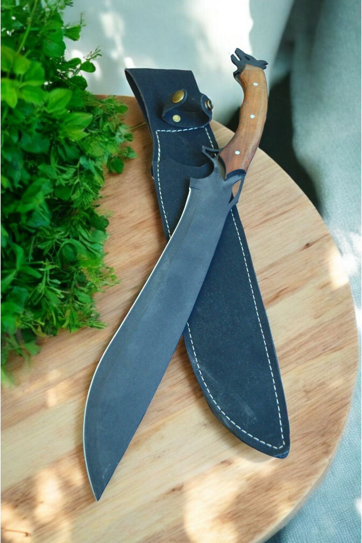 MERTCAN KNİFE 50 cm kurt basli orman palası outdoor av ve kamp bıçağı mutfak bıçağı çakı kasap et bıçağı