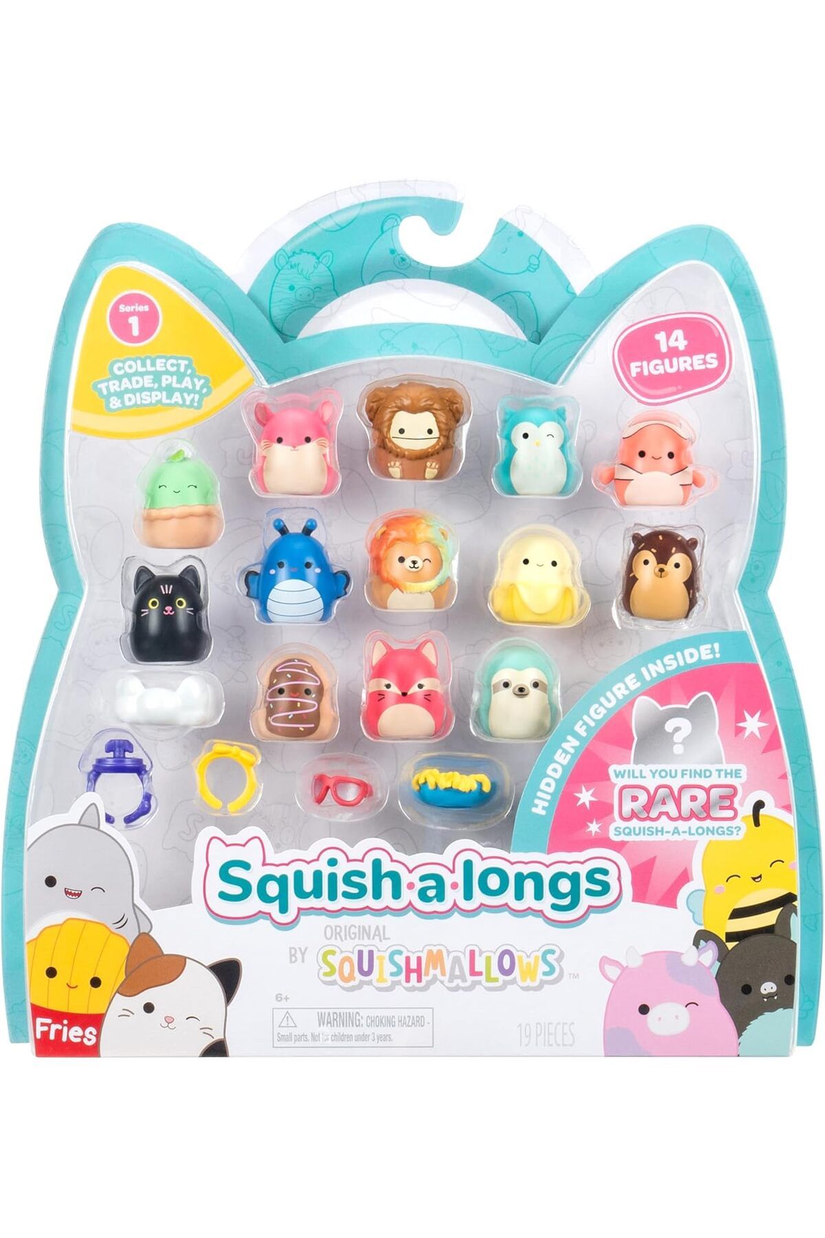 Squishmallows Squish-a-Longs by Squishmallows 14 Figürlü Sürpriz Oyun Seti – Serisi 1 Orijinal Mini Koleksiyon
