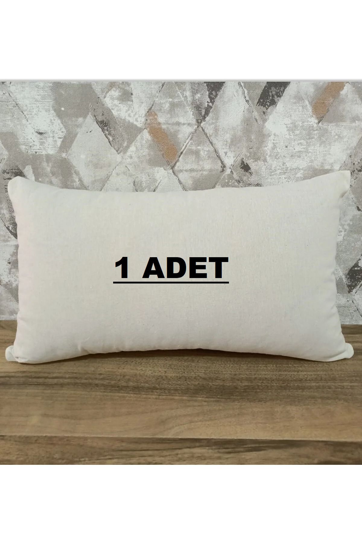 Belomia Home Collection Bej Rengi Keten Kırlent Kılıfı Dikdörtgen Kırlent Kılıfı 1 Adet