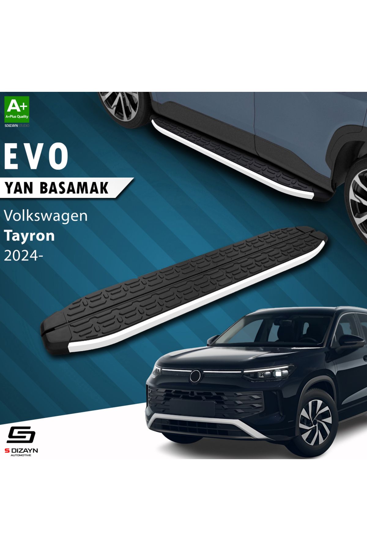 Life Tuning S-Dizayn VW Tayron 2 Evo Aluminyum Yan Basamak 193 Cm 2024 Üzeri A+ Kalite