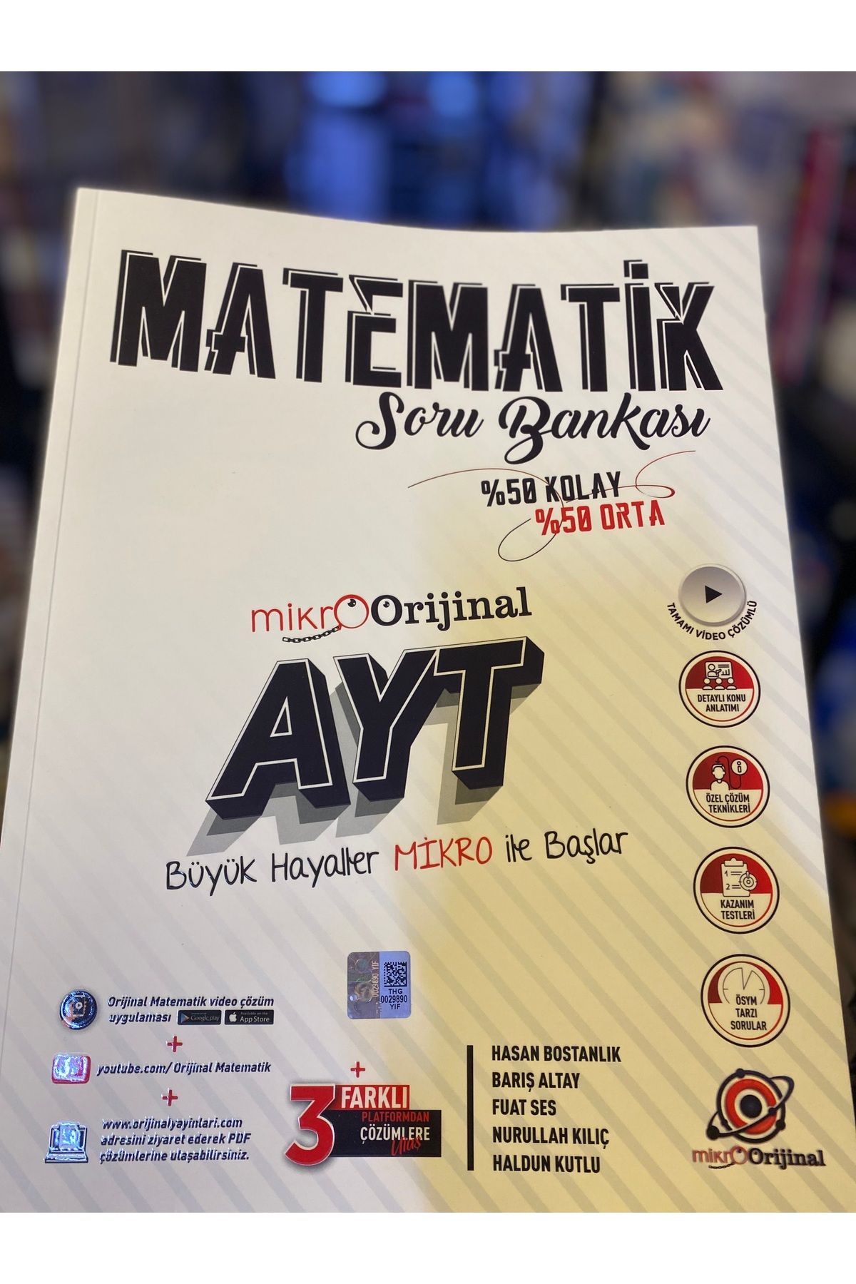 Yanıt Yayınları MİKROORJİNAL AYT MATEMATİK SORU BANKASI GÜNCEL