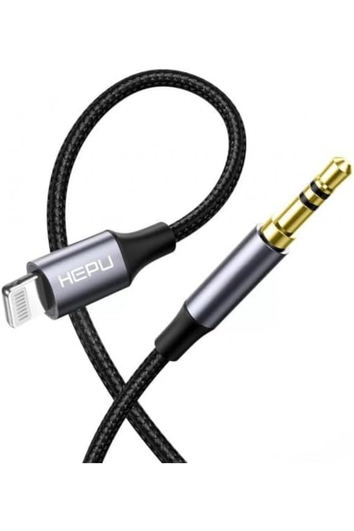 yenibagshop Metal Lightning - 3.5mm AUX Ses Kablosu 1mt Jak Adaptörü Dongle Kulaklık Çevirici