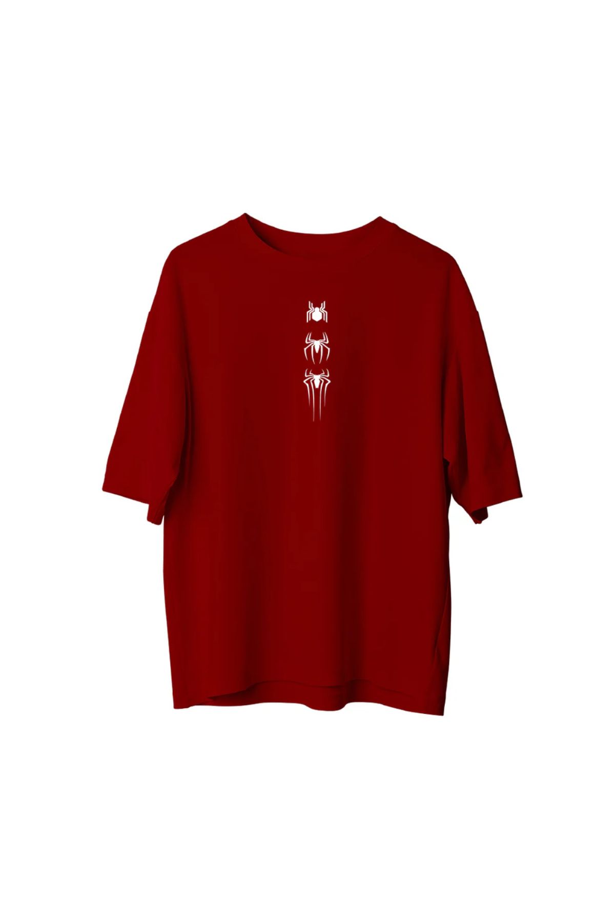Koklonmoda Unisex Örümcek Baskılı Oversize T-Shirt
