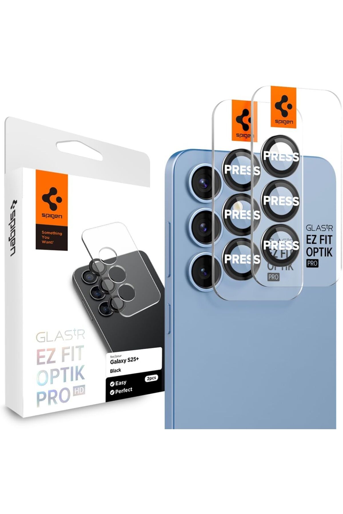 yenibagshop Galaxy S25 Plus Uyumlu Kamera Lens Camı Koruyucu 2 Adet Siyah - AGL09088