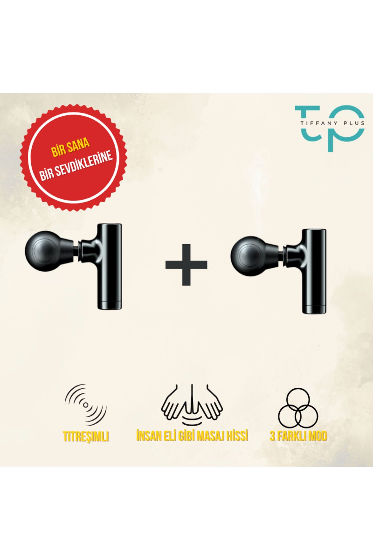 Tiffany Mini Masaj Tabancası Şarjlı Titreşimli 3 Modlu Tp-10352