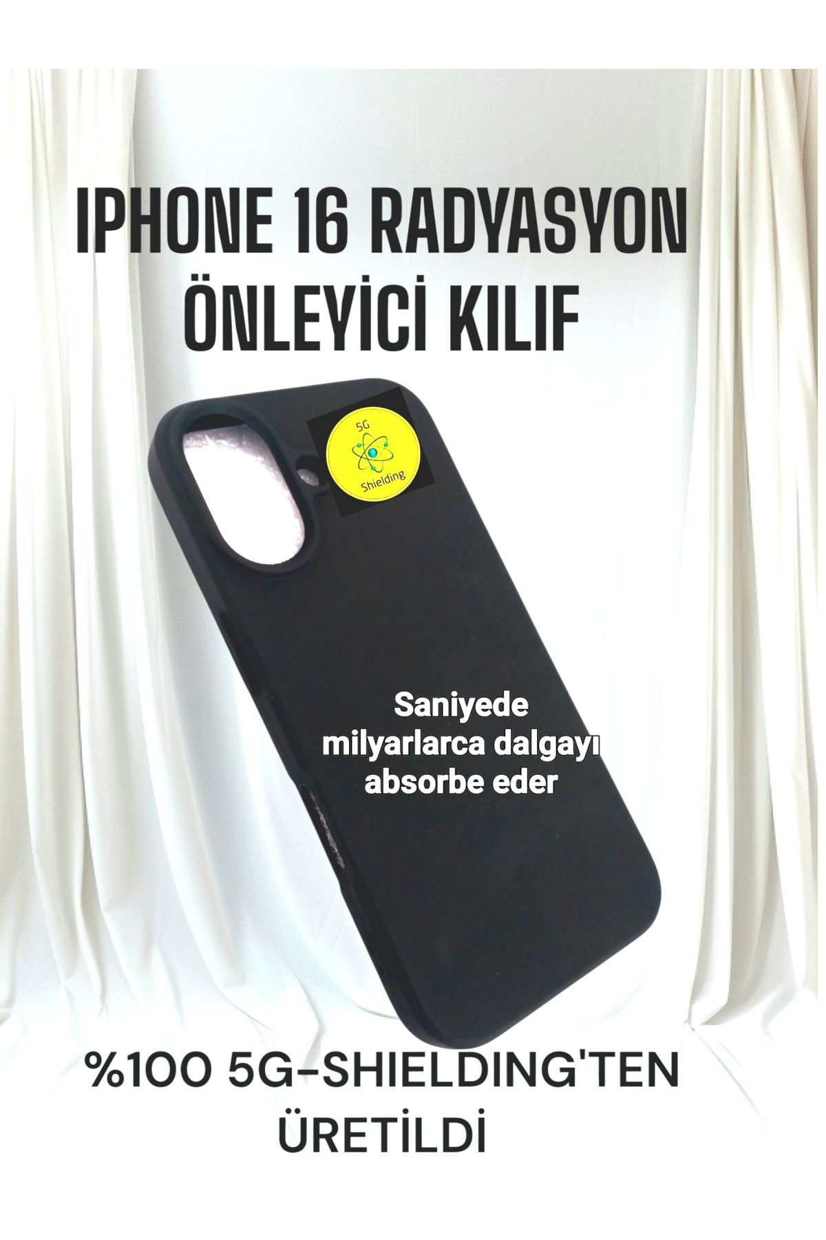 My msl RADYASYON ÖNLEYİCİ IPHONE16 CEP TELEFONU KILIFI.SERTİFİKALI.