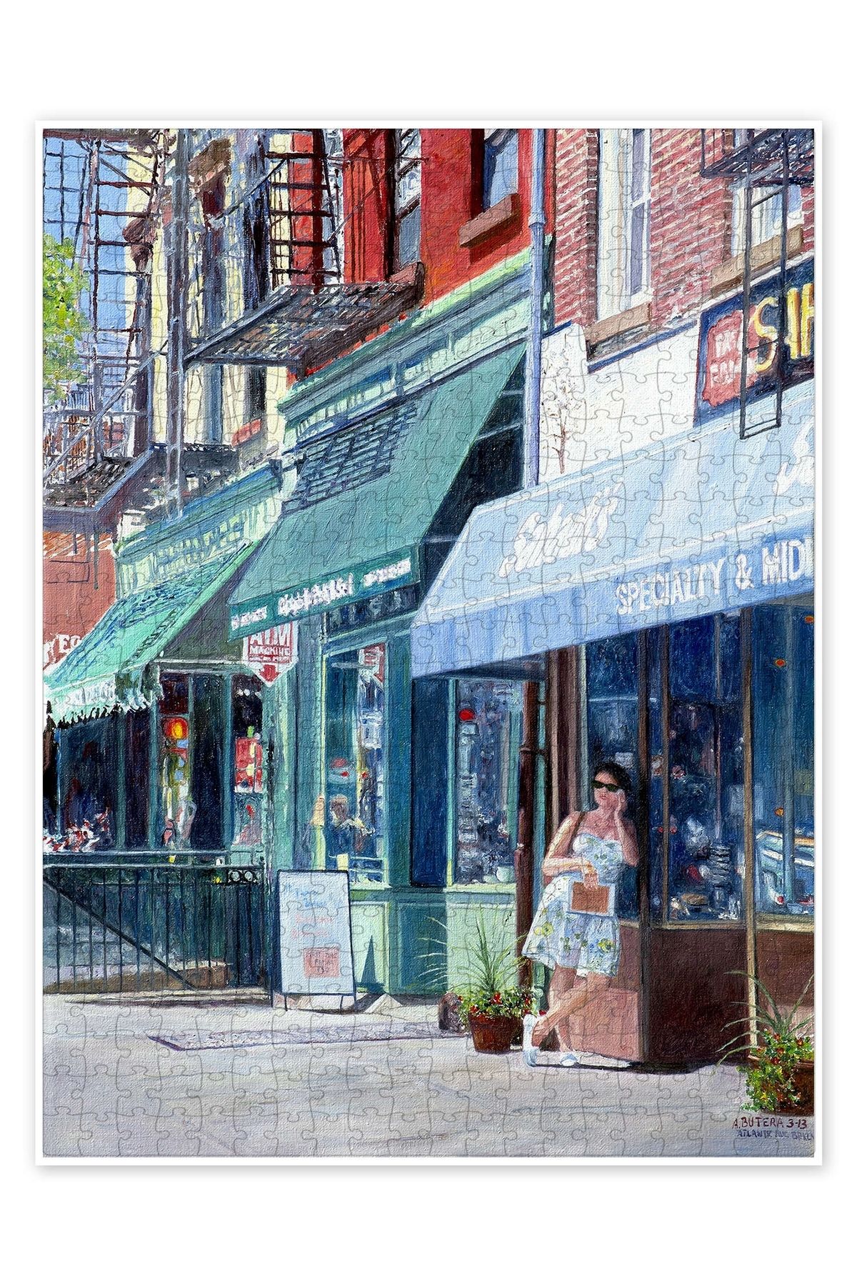 Jeronkarji Sahadi's, Atlantic Avenue, Brooklyn, NY, 2013 500 Parça Puzzle Yapboz Şehir Manzara Temalı Hobilik