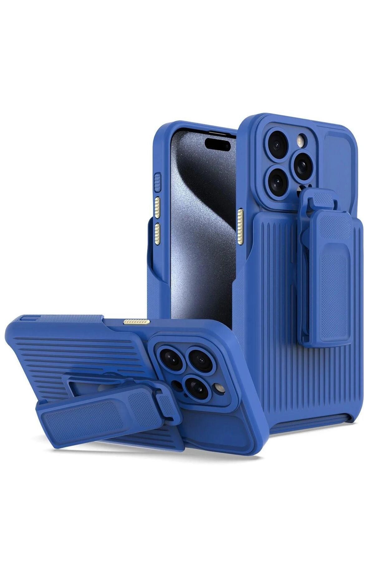 yuscerham iPhone 12 Promax uyumlu Klipsli Kılıf Dahili 360°Döndürme Standlı Kılıf Koruyucu Ayrılabilir Kapak