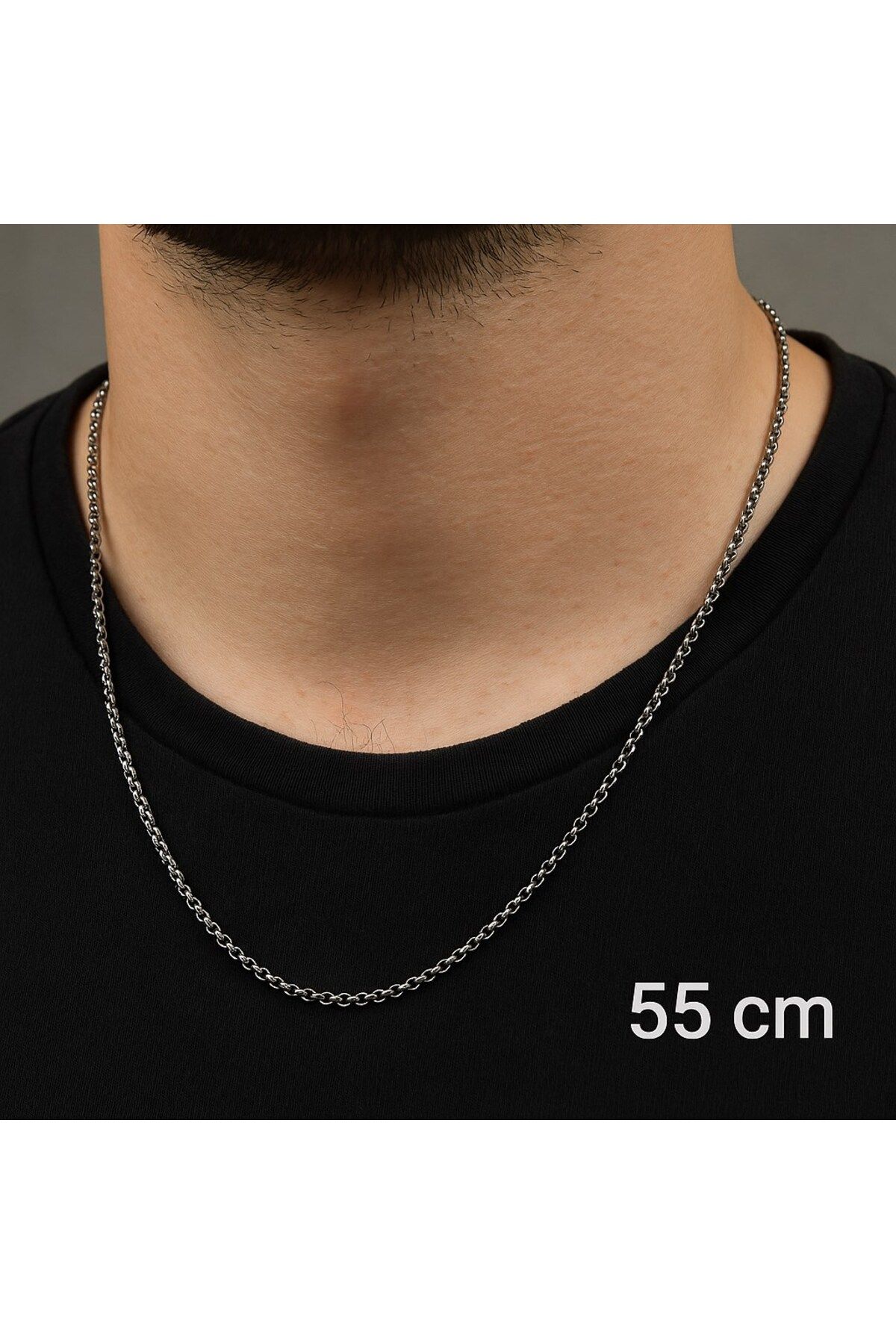 X-Lady Accessories Gümüş Renk İnce Doc Unisex Çelik Kolye - 3365