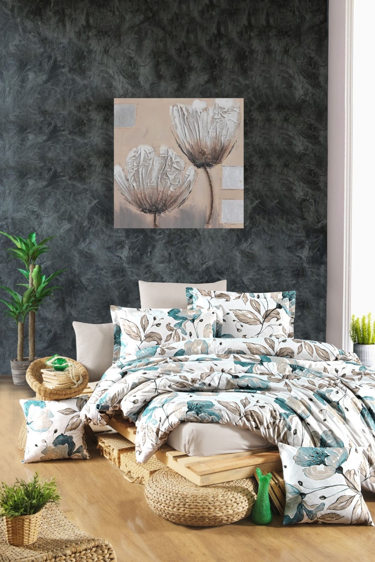 SELONYA nevresim takımı çift kişilik %100 cotton