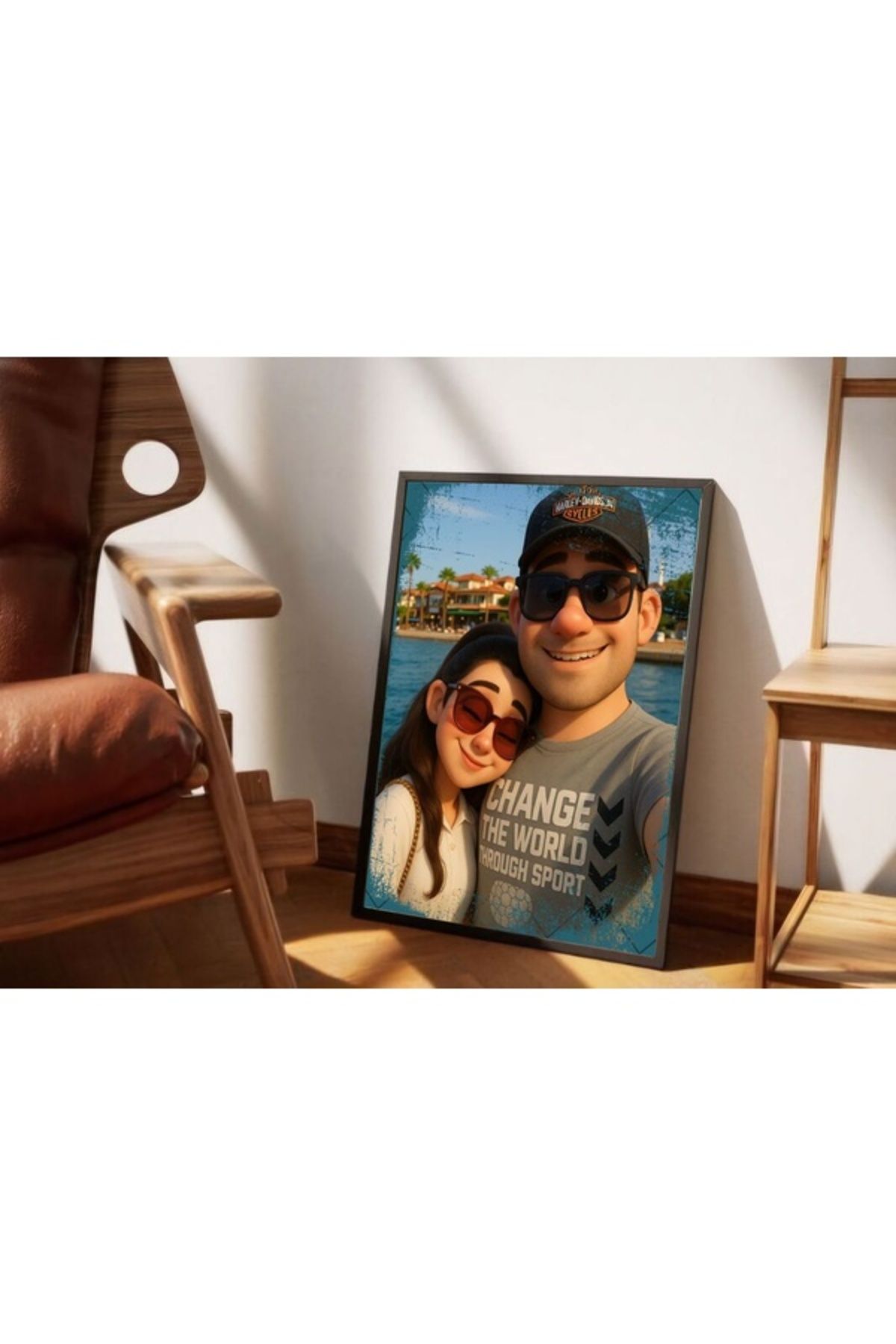 molisdesignco Kişiye Özel 3D Pixar Disney Poster, Çerçevesiz Poster