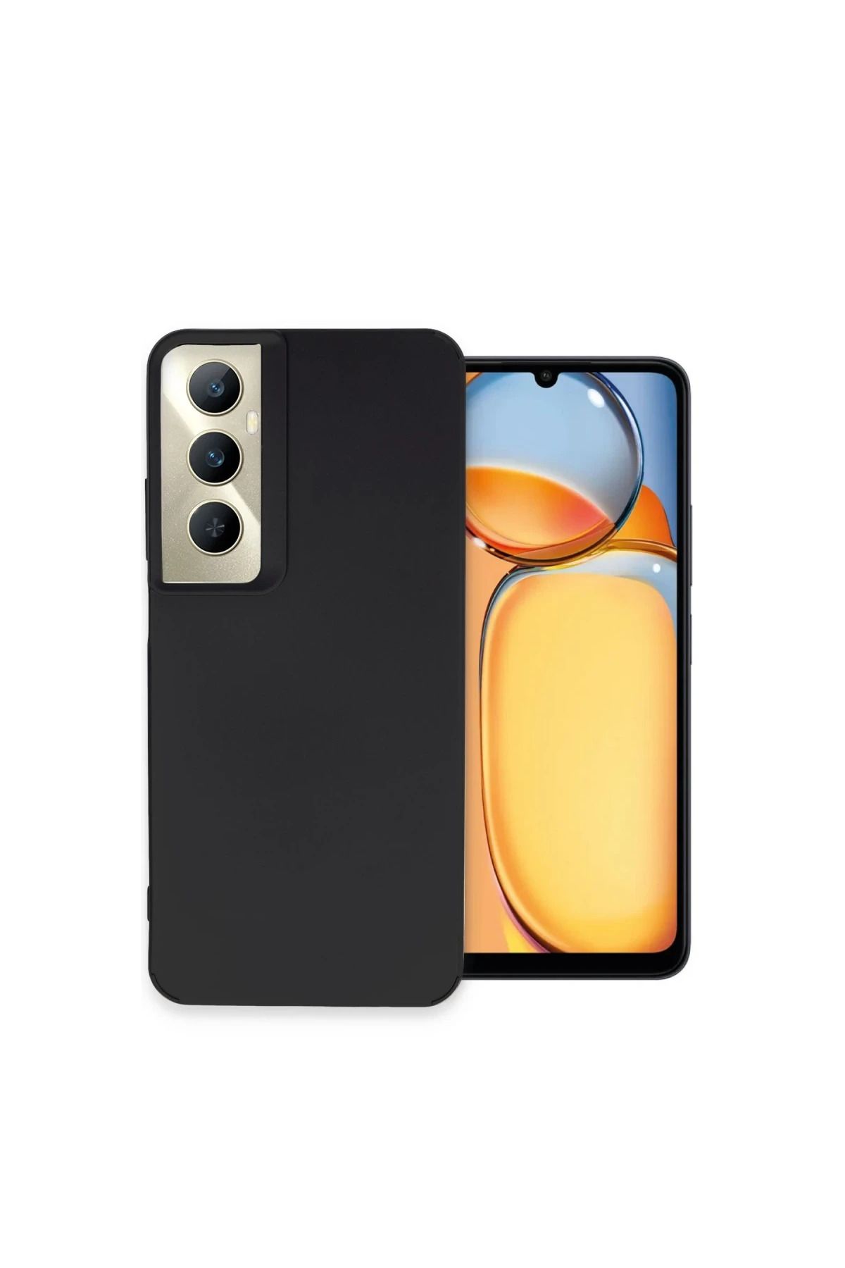 Toptan Bulurum Realme C65 Kılıf Petro Silikon - Siyah