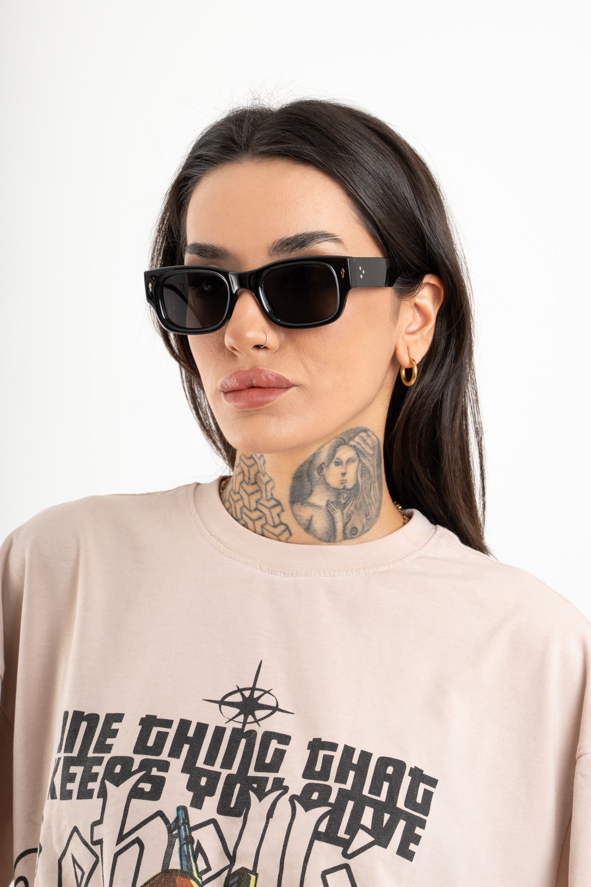 VAS.QUE Unisex Retro Tarz Kare Güneş Gözlüğü UV400