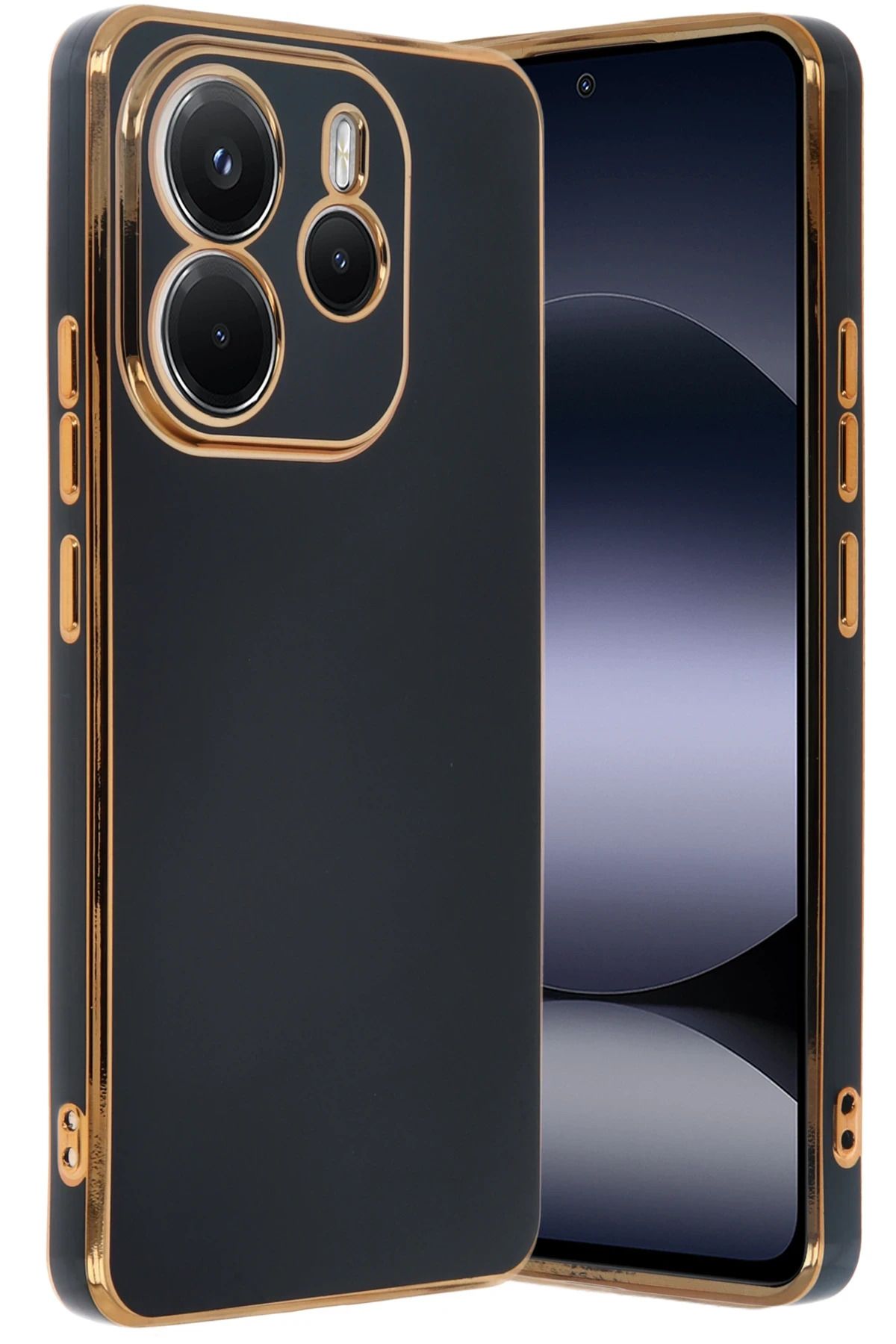 nerede bulurum Newface Xiaomi Redmi Note 14 4G Kılıf Volet Silikon - Siyah