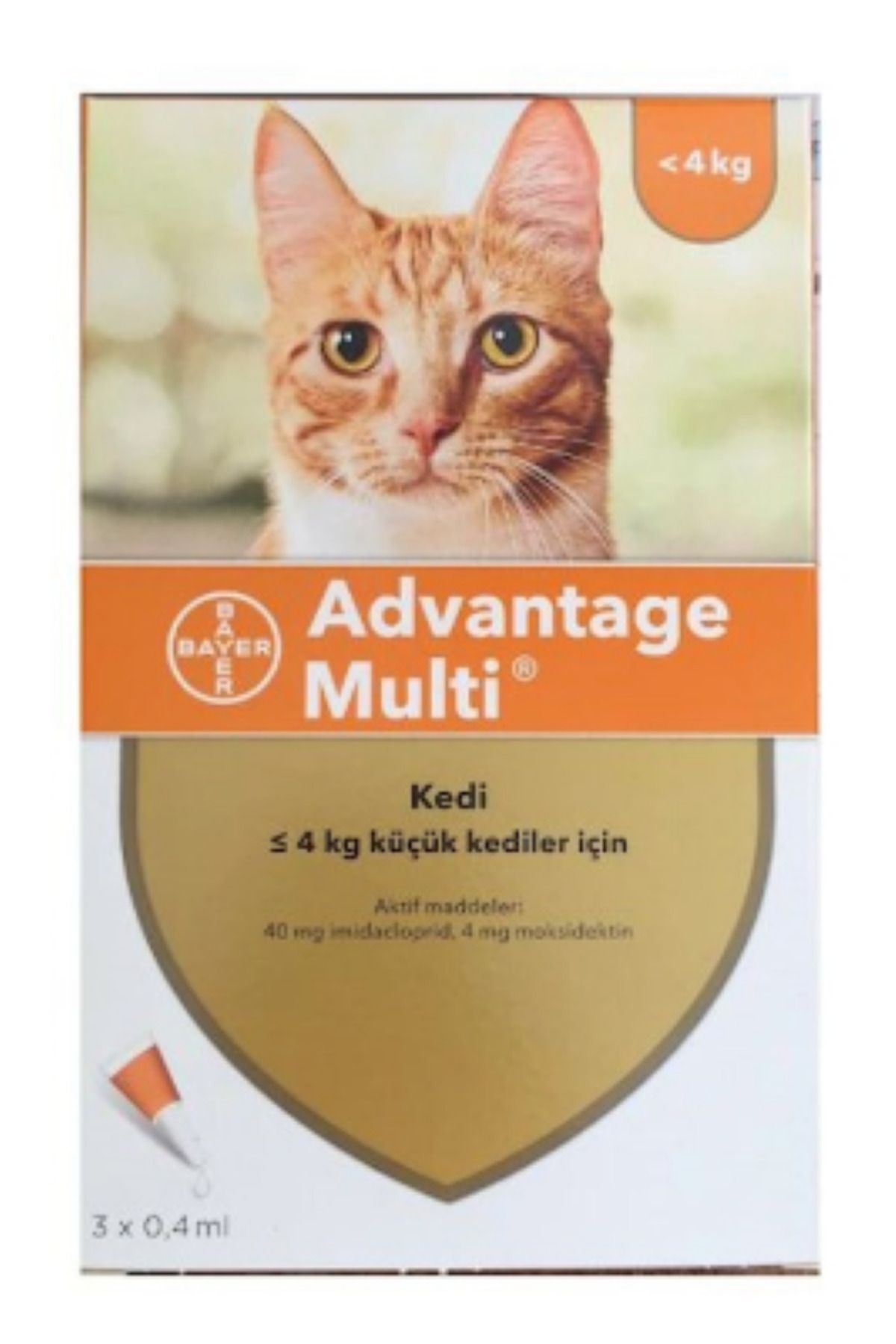 Orqinel Advantage- Mult-i İç Dış Anti Parazit Uzaklaştırıcı 0-4 kg arası 3 pipet
