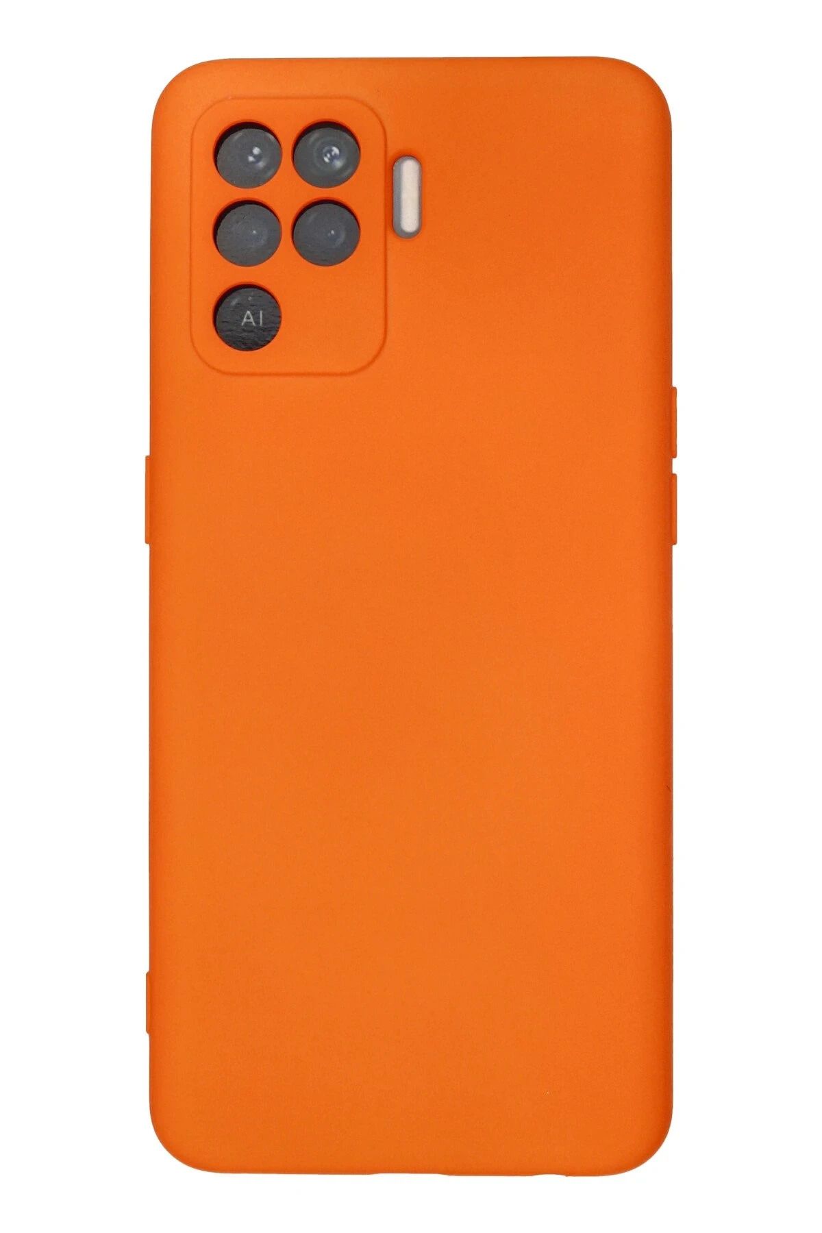 CepteToptan Oppo Reno 5 Lite Kılıf Nano içi Kadife Silikon - Turuncu
