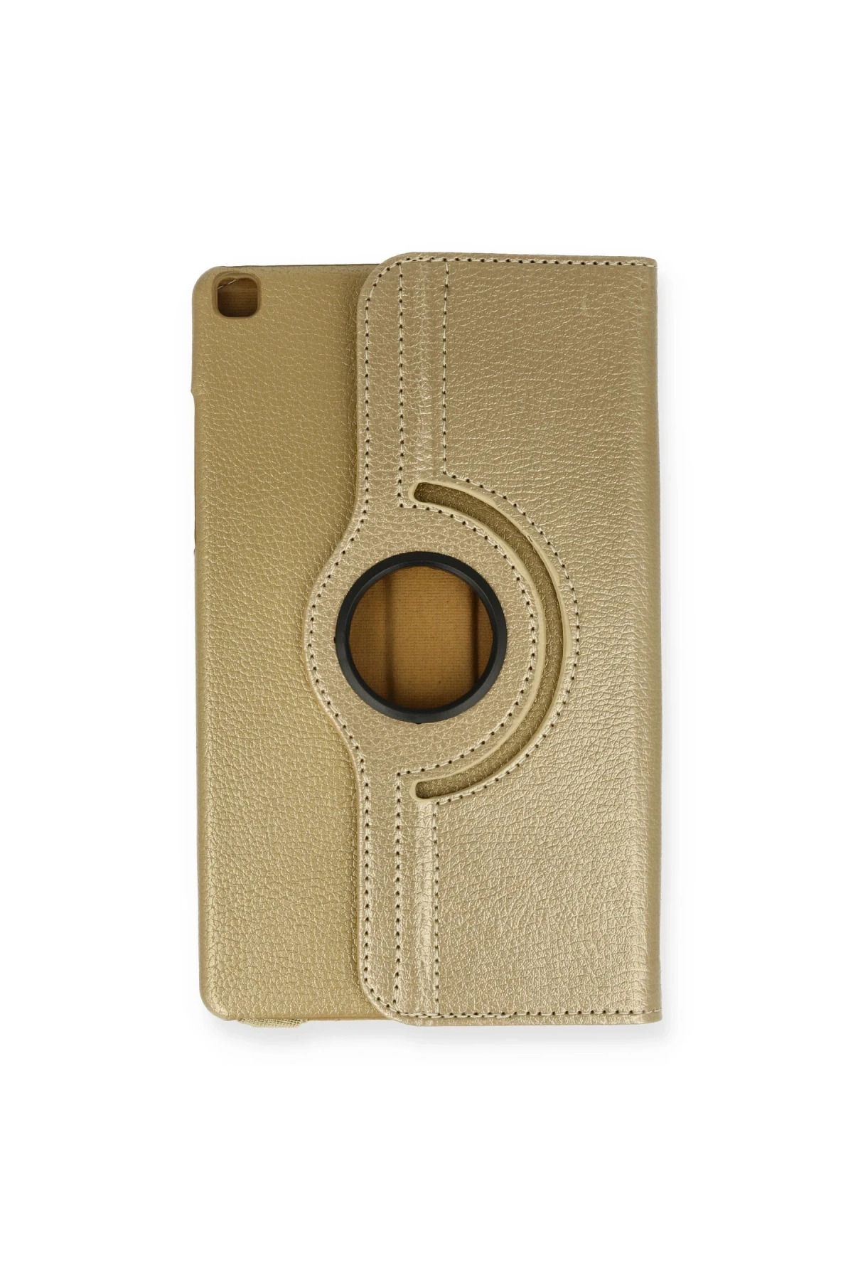 Toptan Bulurum Samsung Galaxy Tab A9 Kılıf 360 Tablet Deri Kılıf - Gold