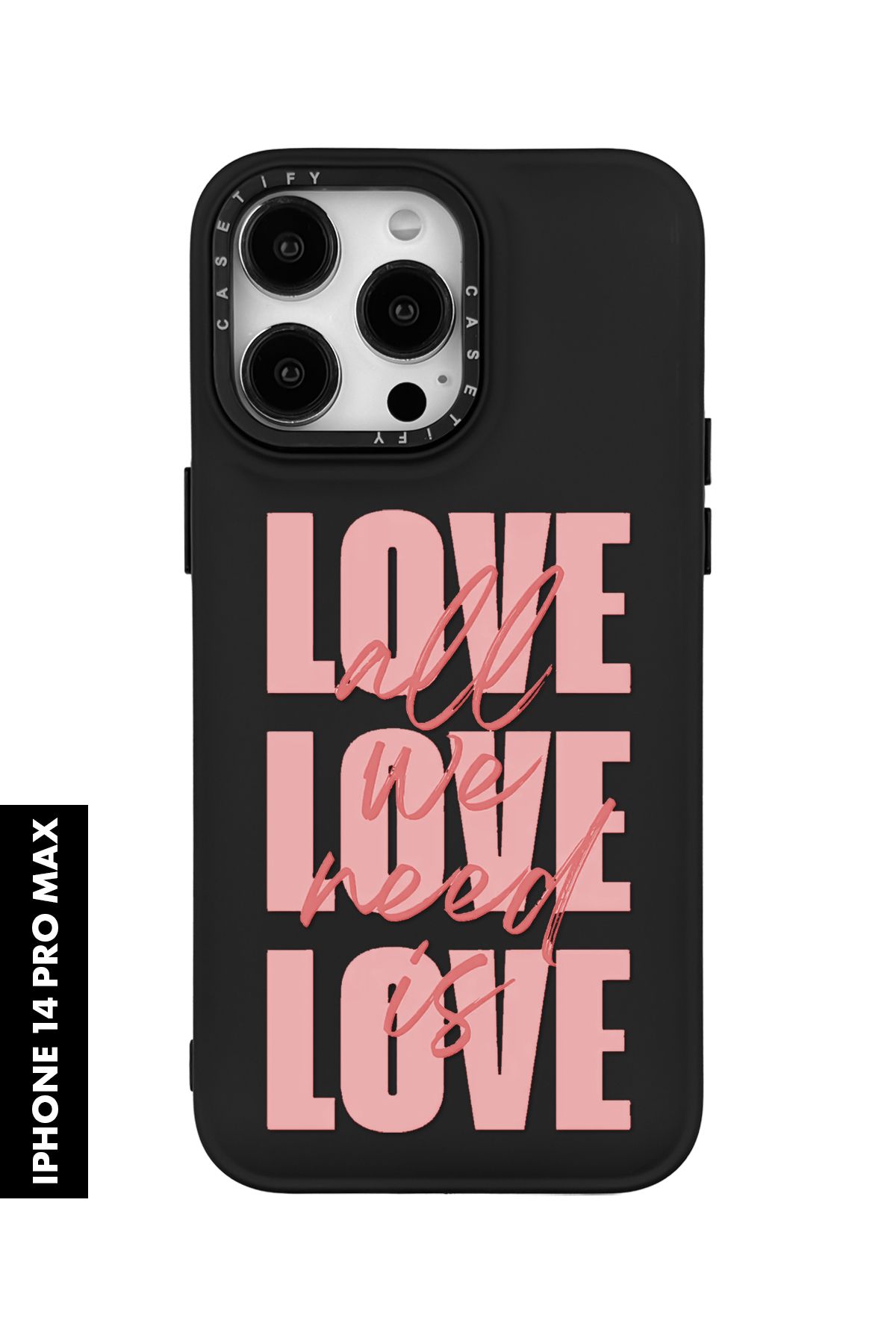 mooodcase iPhone 14 Pro Max Uyumlu Need is Love Desenli Silikonlu Pillow Kılıf