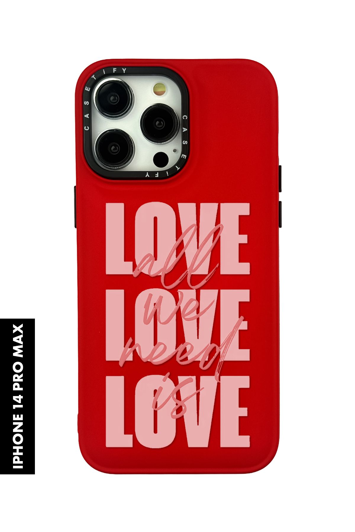 mooodcase iPhone 14 Pro Max Uyumlu Need is Love Desenli Silikonlu Pillow Kılıf