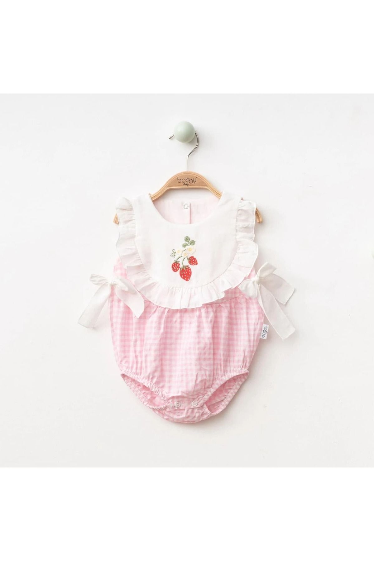 Babystasarım Strawberry Belle Ekoseli Romper