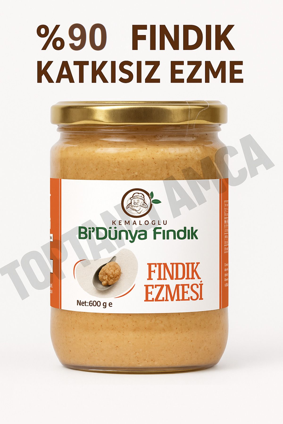 Toptancı Amca 600g Kavanoz – Katkısız Doğal %90 Fındıklı Ezmesi (Yerli Üretim)