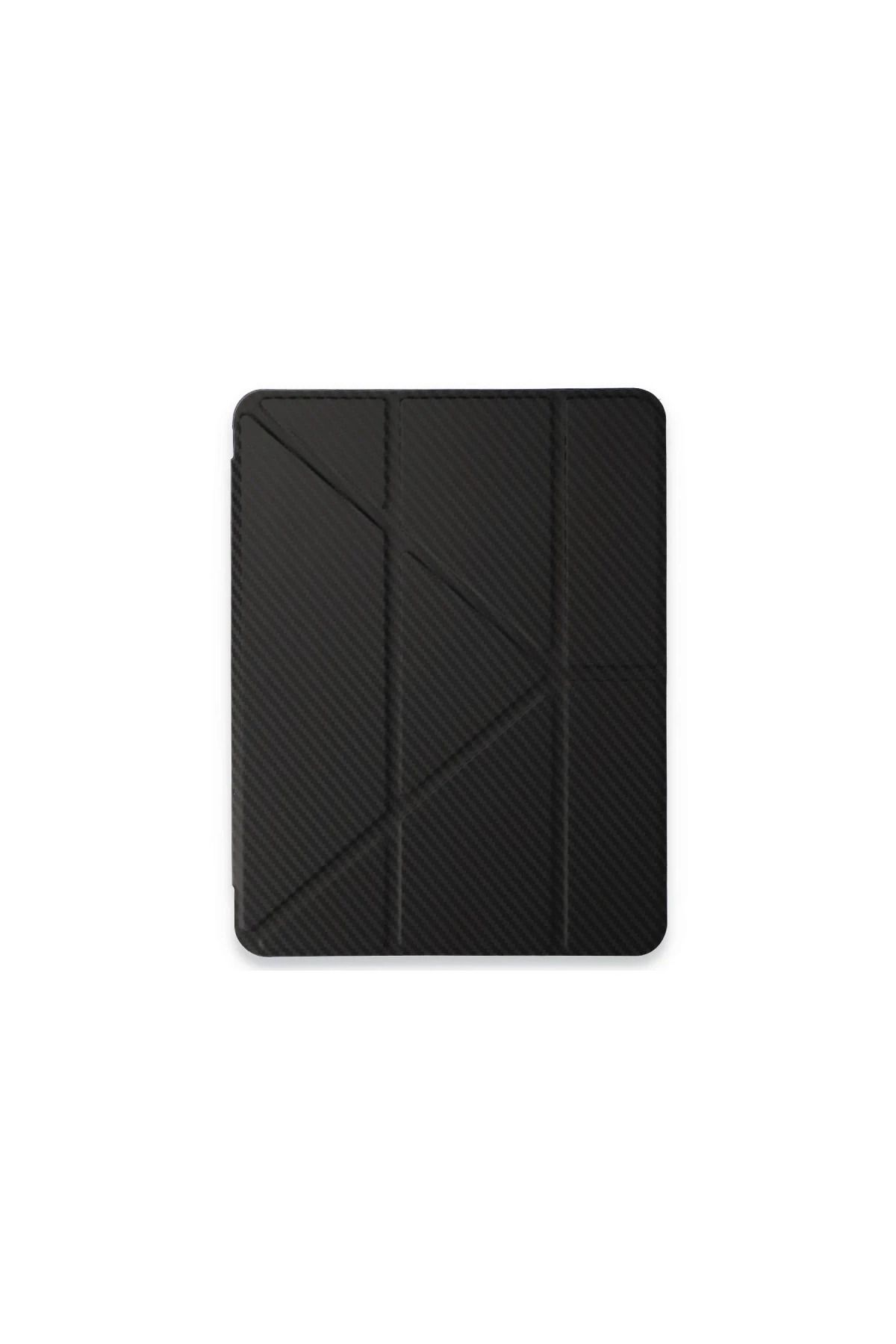 Toptan Bulurum iPad 2022 10.9 (10.nesil) Kılıf Color Karbon Tablet Kılıfı - Siyah