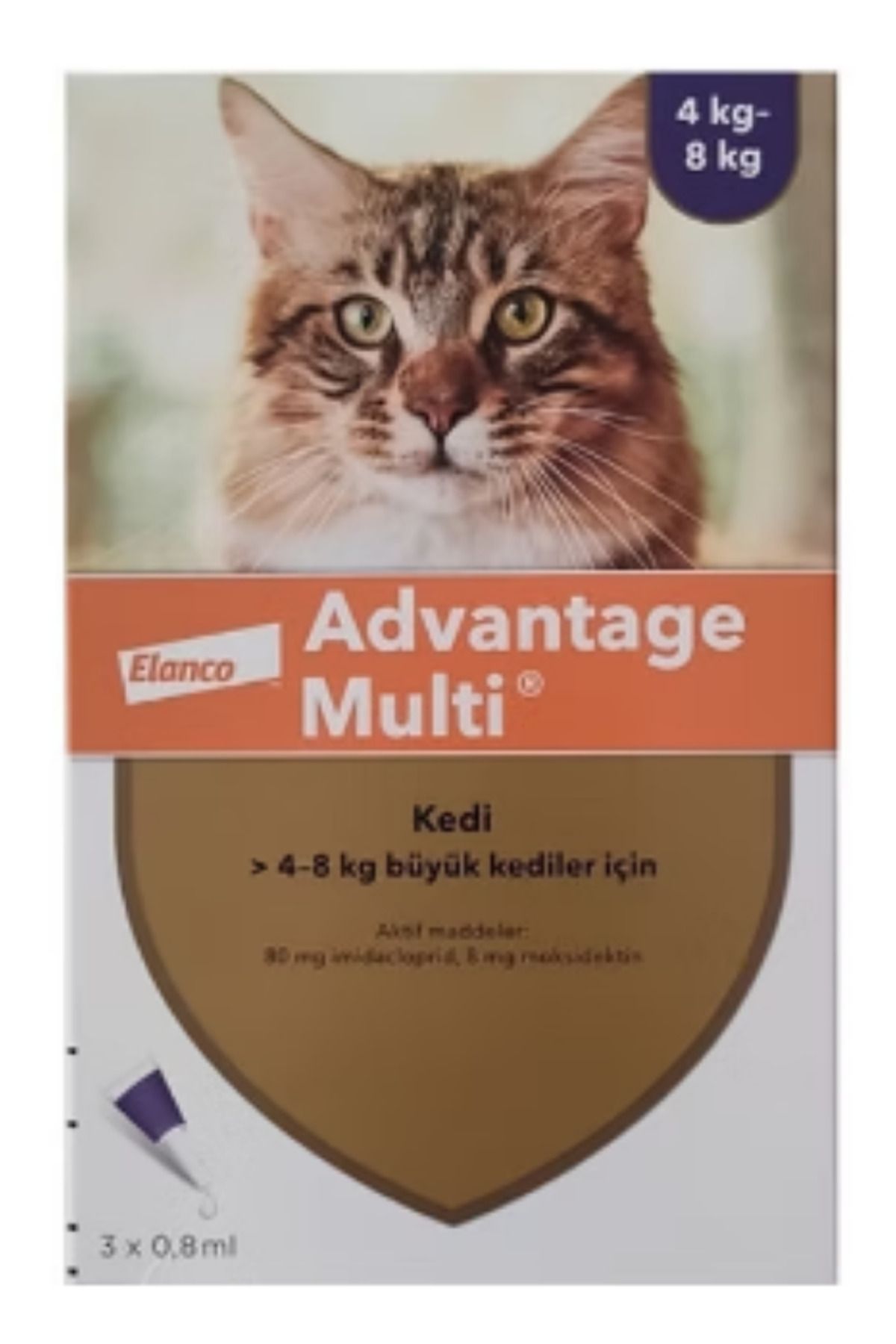 Orqinel Advantage- Mult-i İç Dış Anti Parazit Uzaklaştırıcı 4-8 kg arası 3 pipet