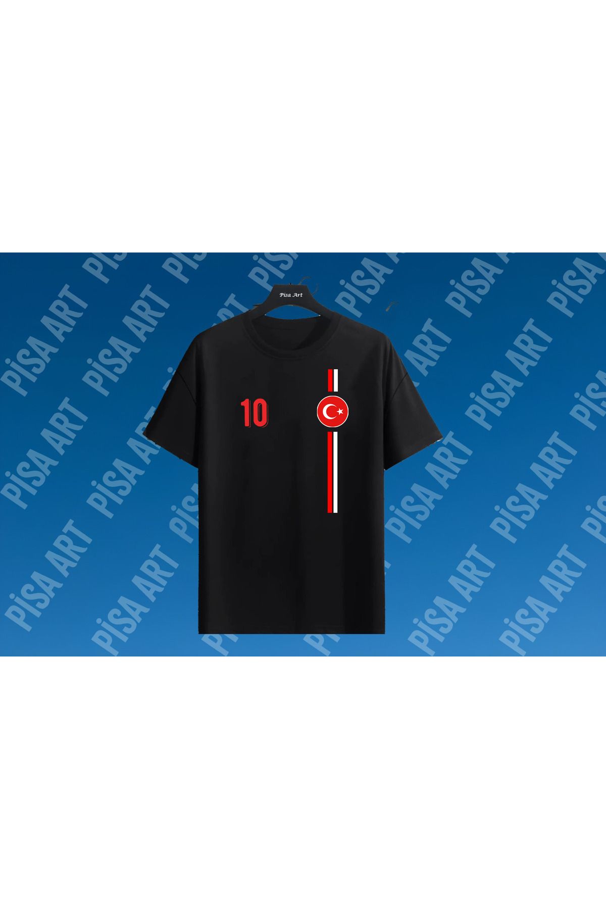 Pisa Art Futbol Milli Takım Tasarımlı Yetişkin ve Çocuk T-Shirt Kişiye Özel Numara ve İsim Yazılır