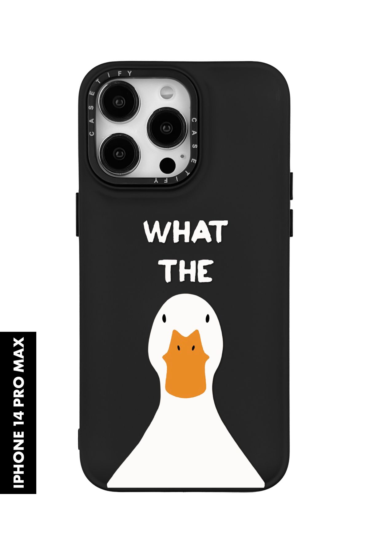 mooodcase iPhone 14 Pro Max Uyumlu What The Duck Desenli Silikonlu Pillow Kılıf