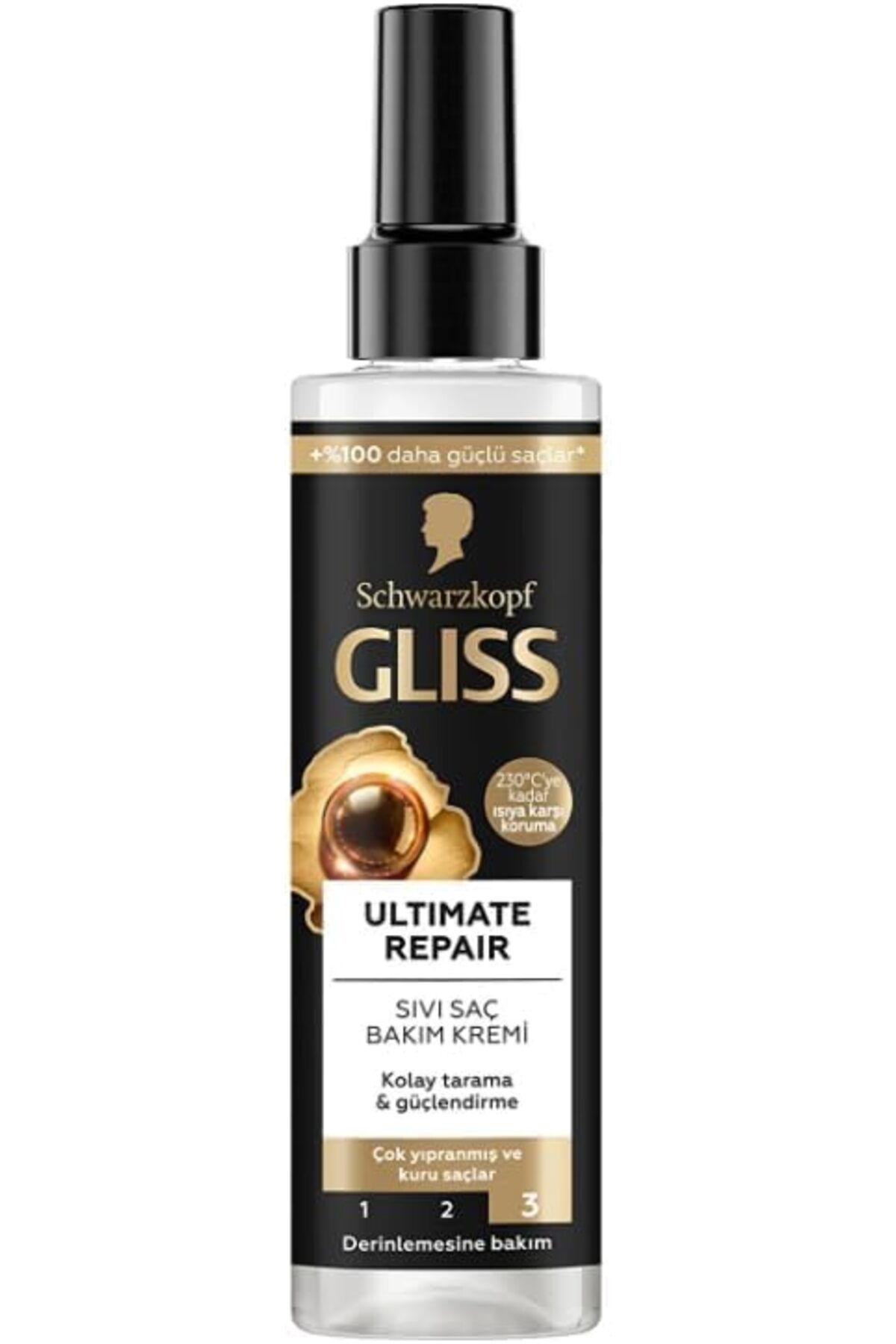 Glissa Gliss Ultimate Repair Sıvı Keratin ve Siyah İnci Özlü Saç Bakım Kremi 200 ml