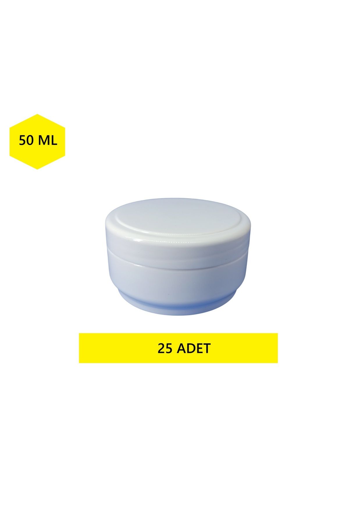 demethome 50 Ml Boş Pomat-krem-kozmetik Kutusu 50 cc Plastik Krem Kavanozu 1-5-10-25-50-100-250 Adet Şeçenekli