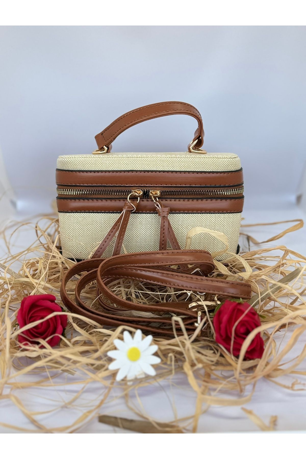 MODA MODERN HASIR DESENLİ ÇANTA