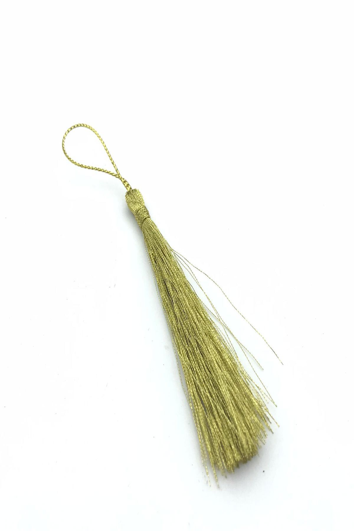 Massaltay 7 Cm Gold Simli Püskül – 1 Paket (100 Adet) | El İşi & Davetiye İçin