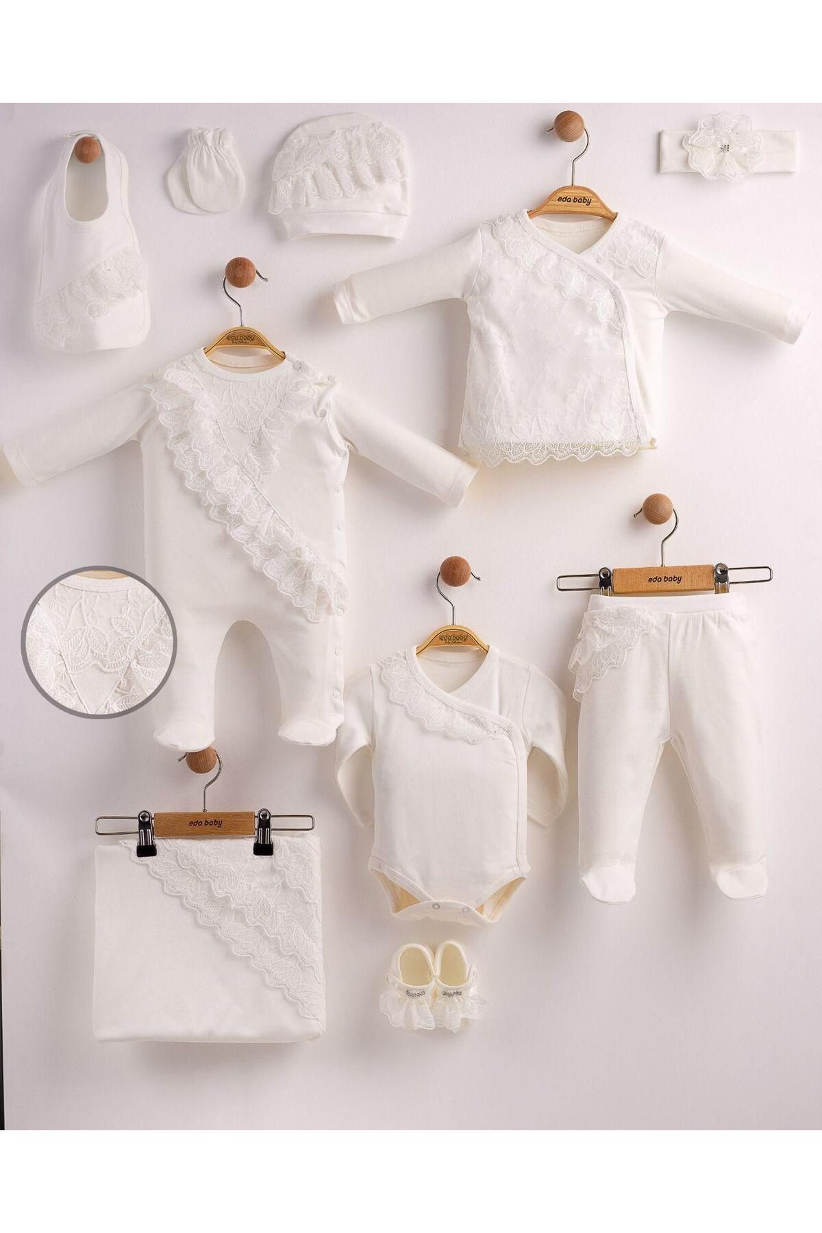 yuga kids Fistolu 10'lu Kız Bebek Hastene Çıkışı Zıbın Seti