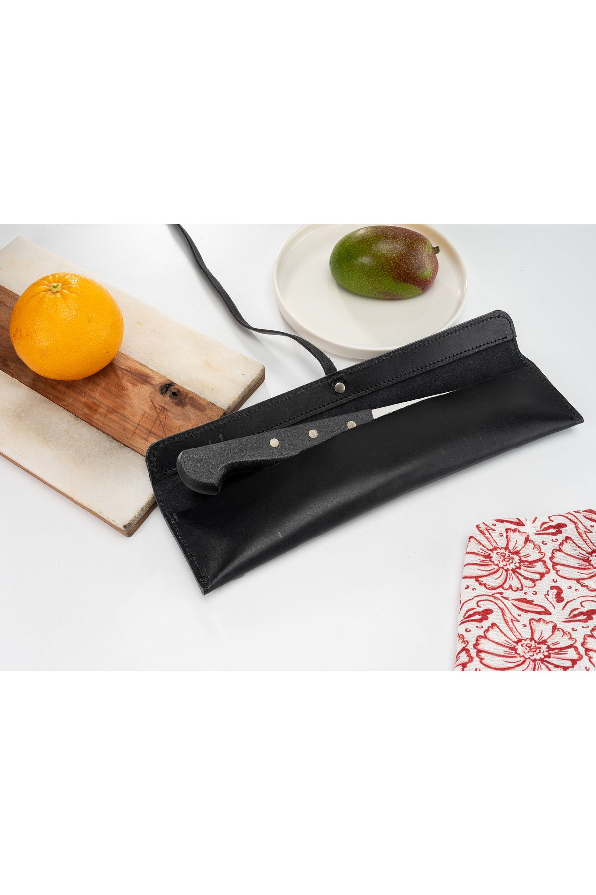 LWA Leather Hakiki Deri Bıçak Kılıfı – El Yapımı Deri Tekli Bıçak Kılıfı, Şef Bıçak Kılıfı