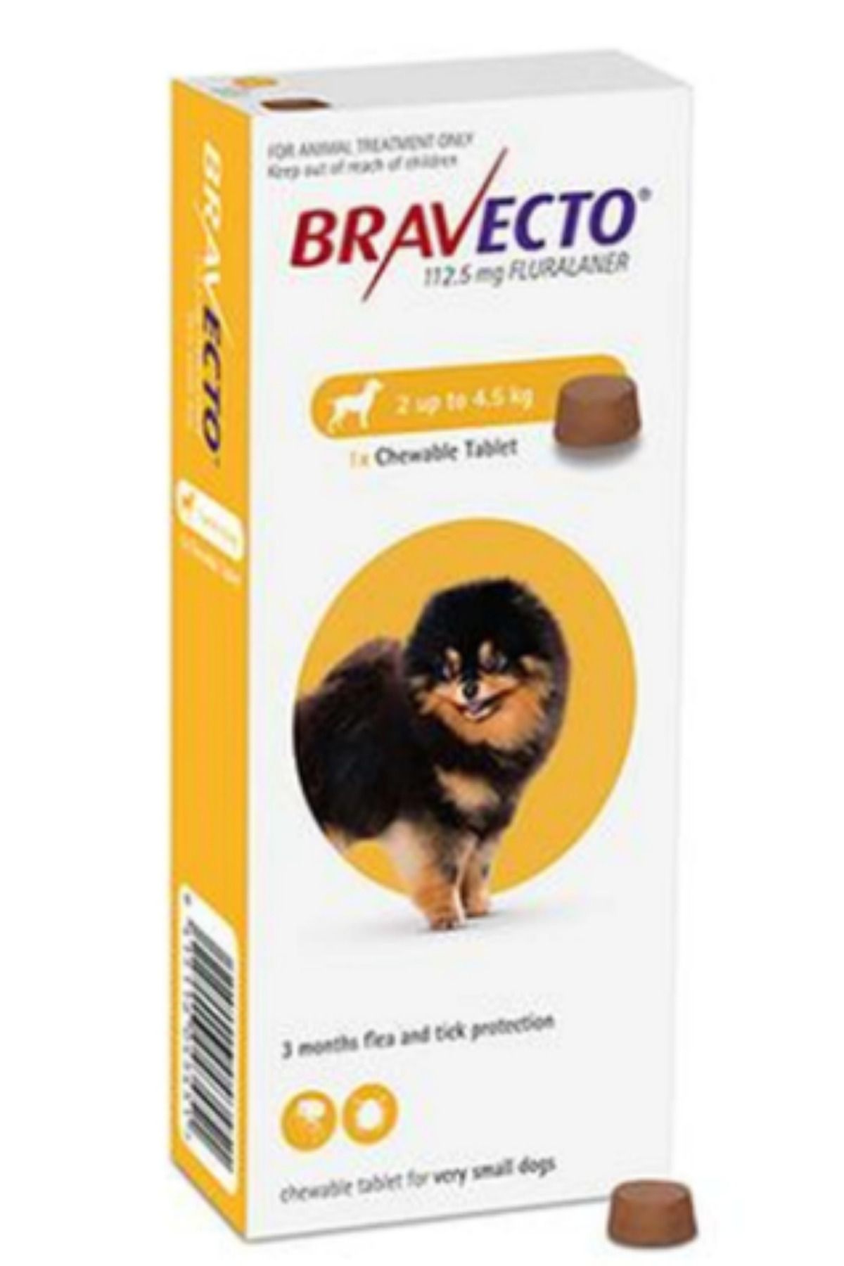 Orqinel Bravecto-o Köpek İç Dış Anti Parazit Uzaklaştırıcı 2.4-5 kg arası