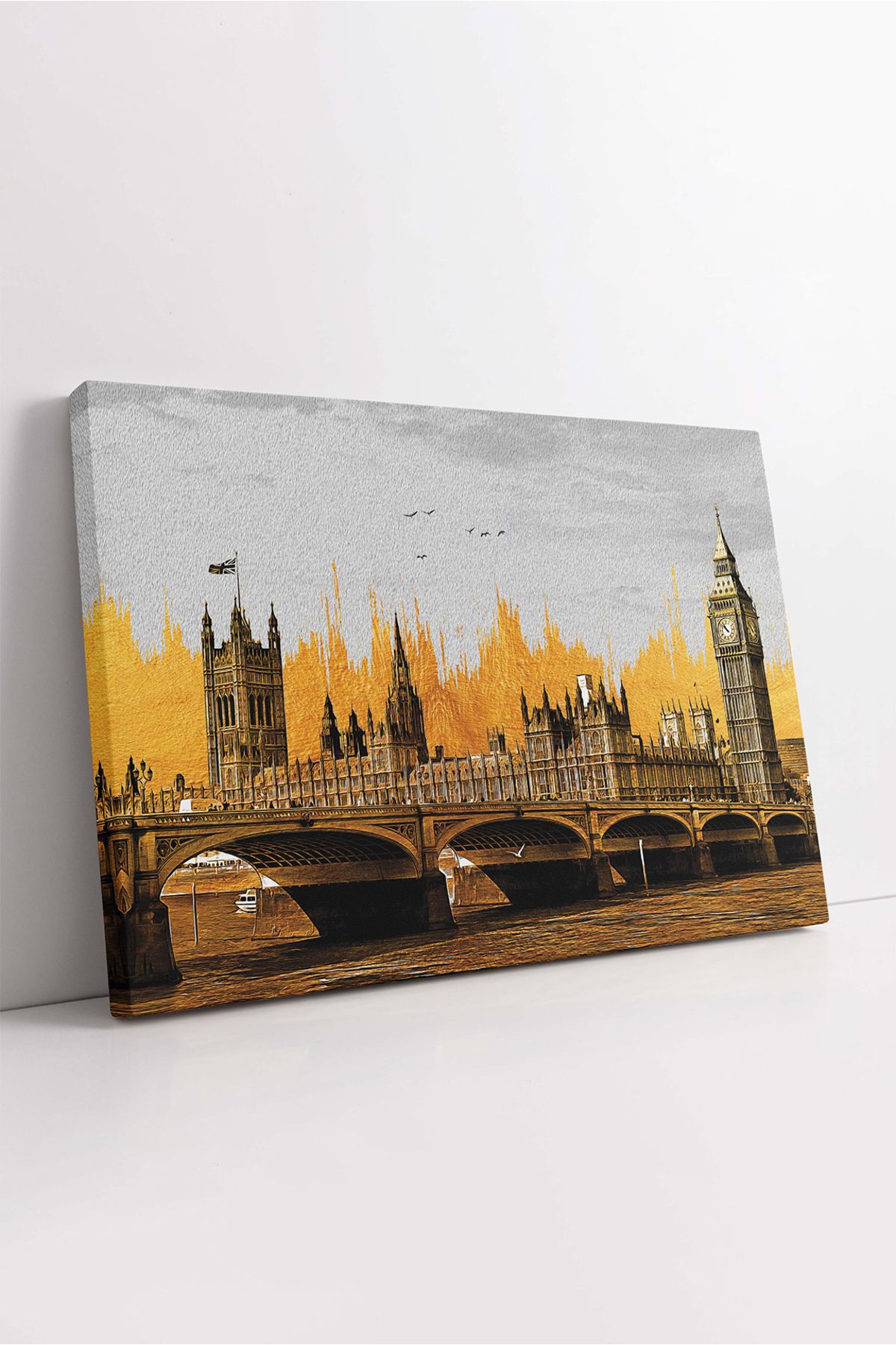KOSS Dijital İngiltere Kanvas Tablo, Londra Kanvas, Big Ben Tablo, Premium Kalite, Modern Tablo, Dekoratif Tablo