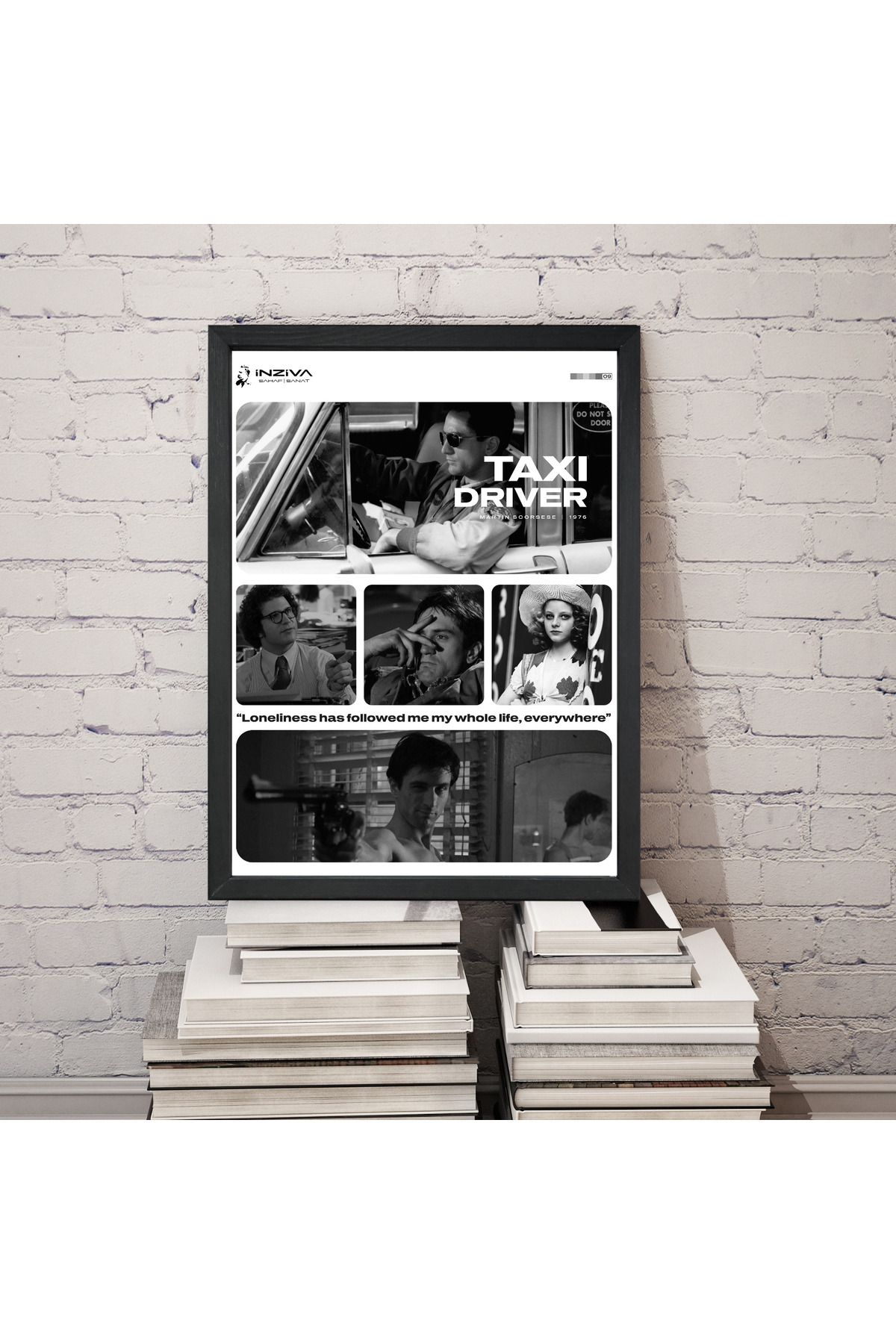 Home Taxi Driver 30x40 Cm Çerçeveli Film Tasarımlı Poster