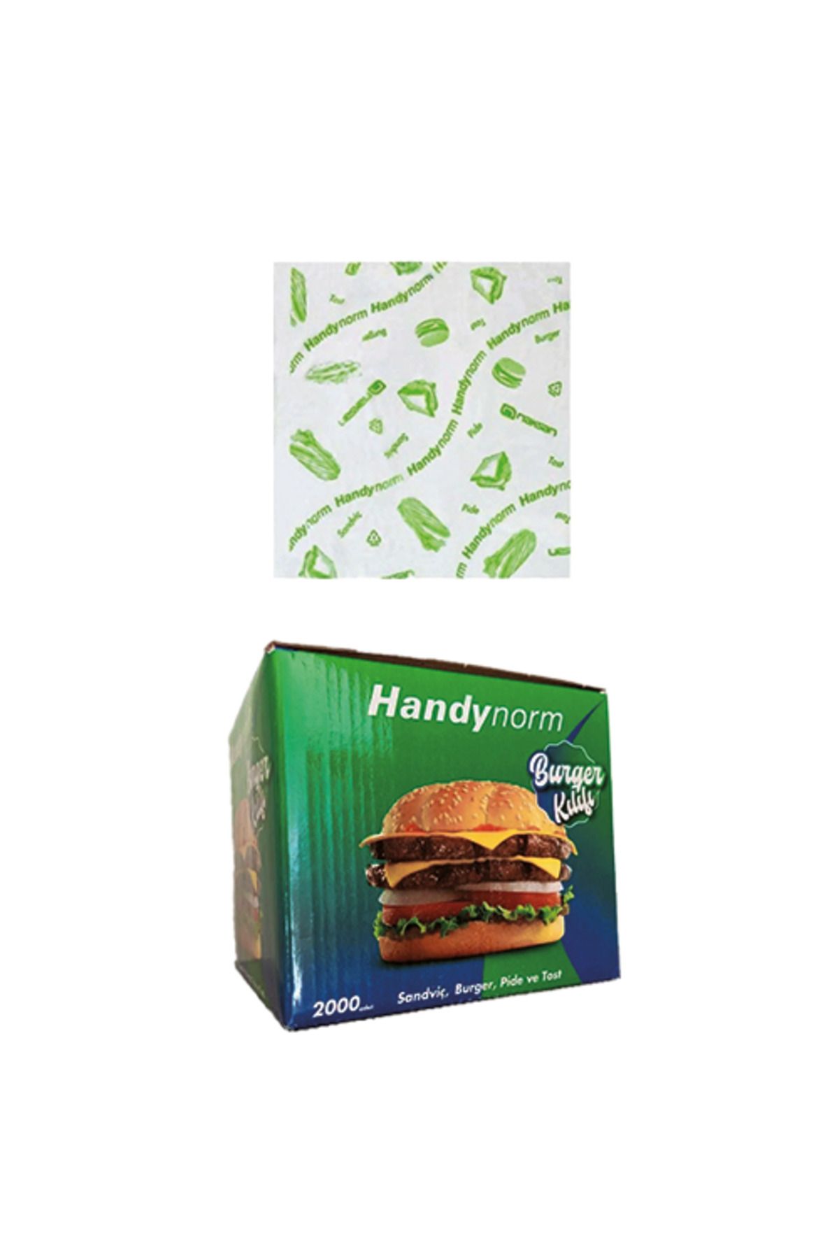 KOLİTÜRK 12,5*12,5 Handy Norm Burger Poşeti̇ 6*2000=12000 Adet Koli̇