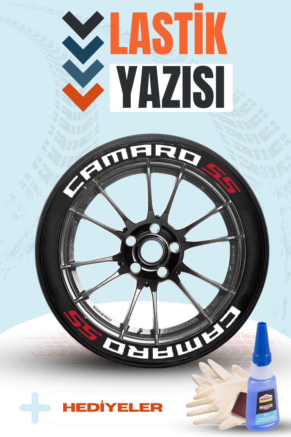 Baghes Camaro Ss Motosiklet Ve Otomobil Araç 3d Oto Lastik Yazısı Sticker Arma Seti – 8 Adet