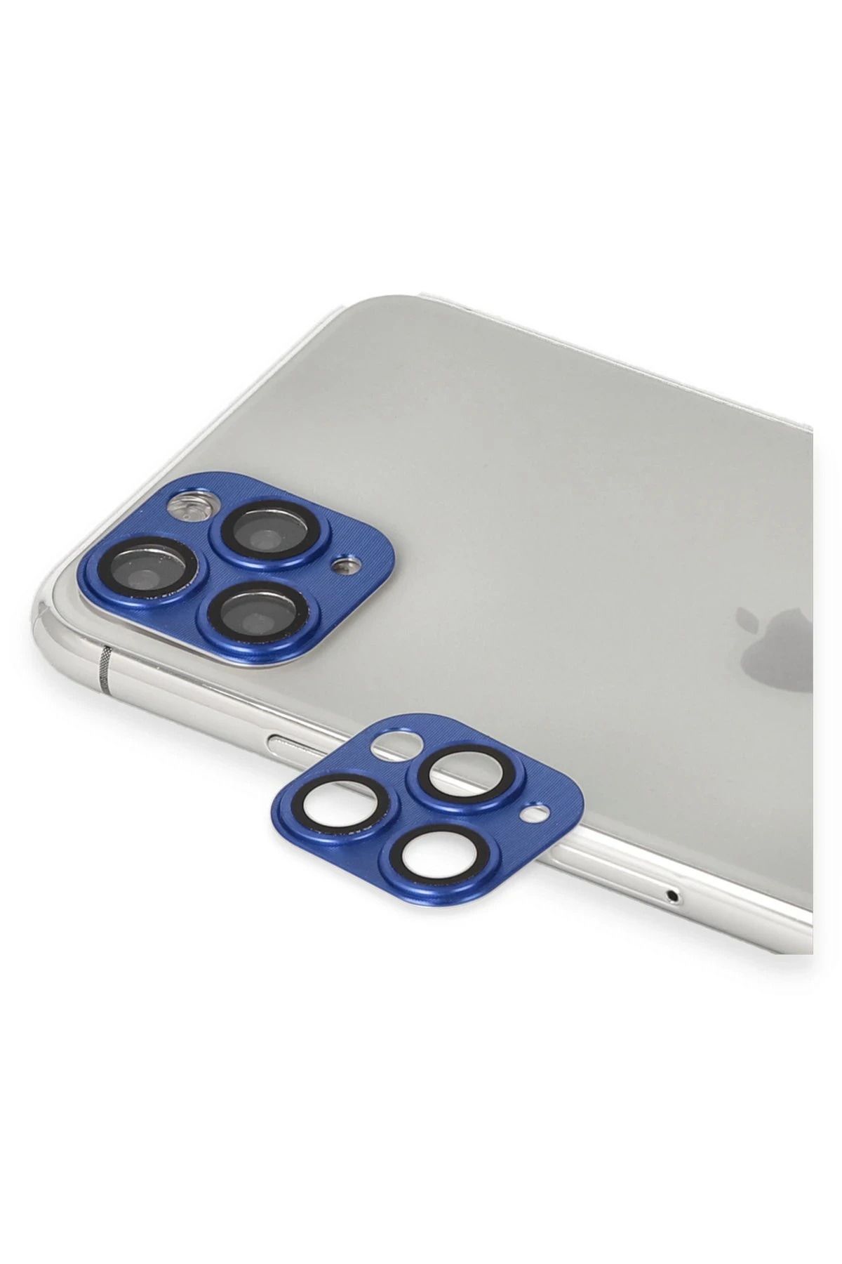 CepteToptan iPhone 11 Pro Max Pers Alüminyum Kamera Lens - Lacivert