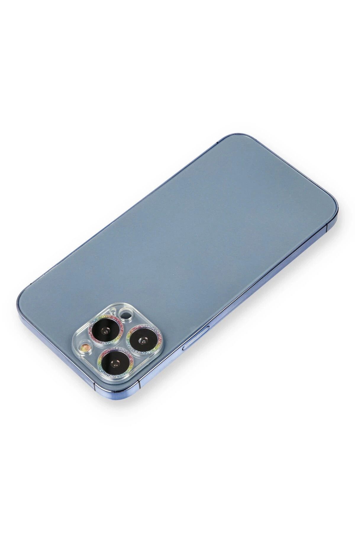 CepteToptan iPhone 12 Pro Max Uyumlu Shine Kamera Lens Koruma Cam - Rainbow