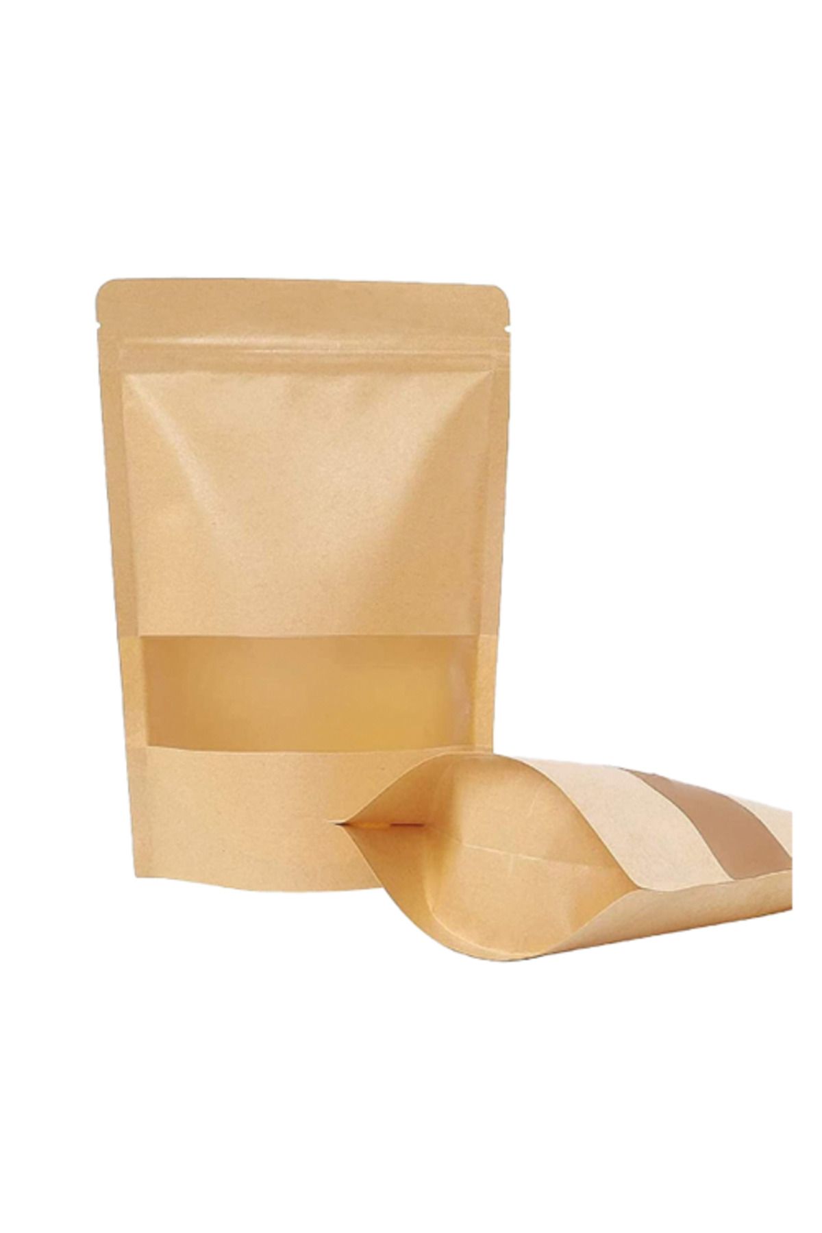 KOLİTÜRK 16*27 CM PENCERELİ KRAFT DOYPACK PAKET 100 ADET - KOLİ İÇİ 1000 ADET