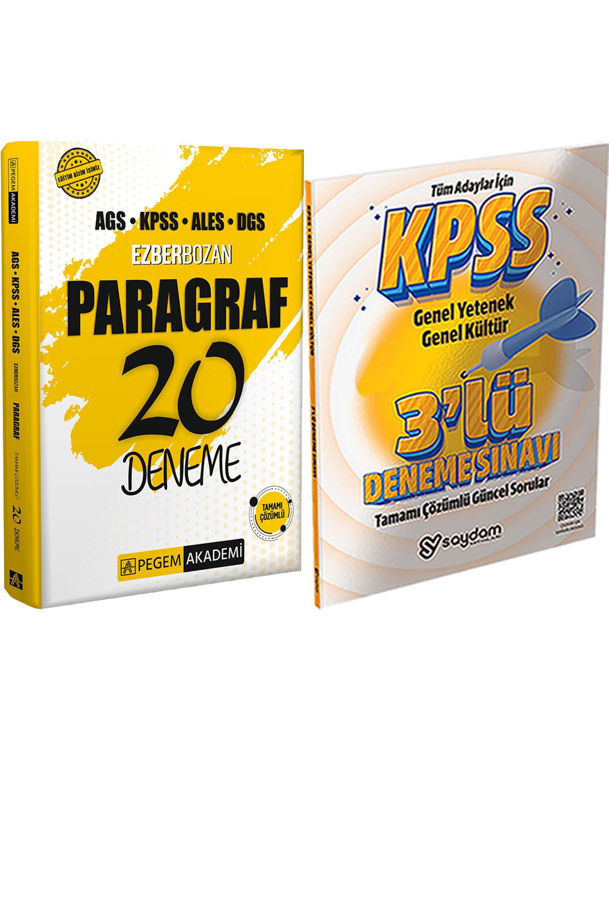 Pegem Akademi Yayıncılık 2026 AGS KPSS ALES DGS Ezberbozan Paragraf 20 Deneme + 3 Deneme Hediye