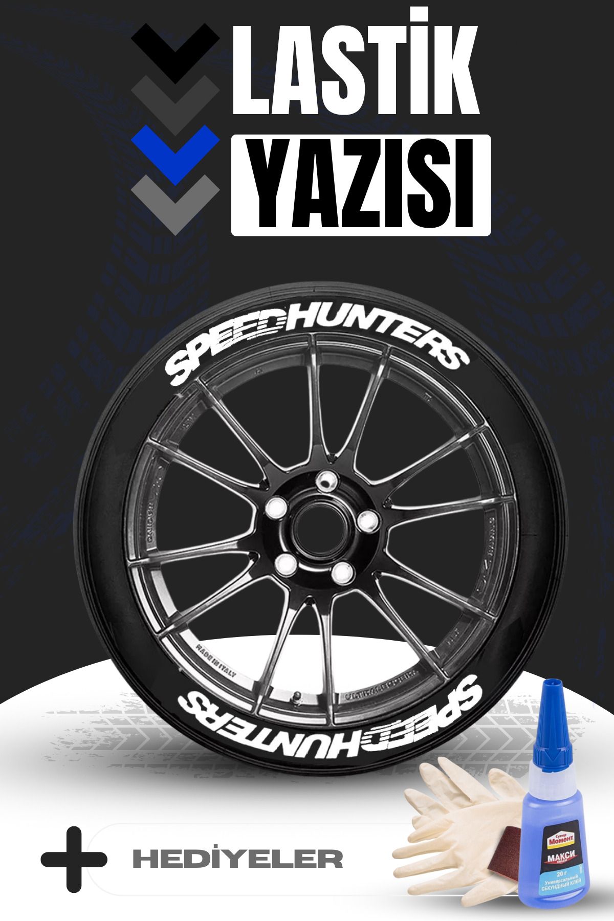 Baghes Speed Hunters Motosiklet Ve Otomobil Araç 3d Oto Lastik Yazısı Sticker Arma Seti – 8 Adet