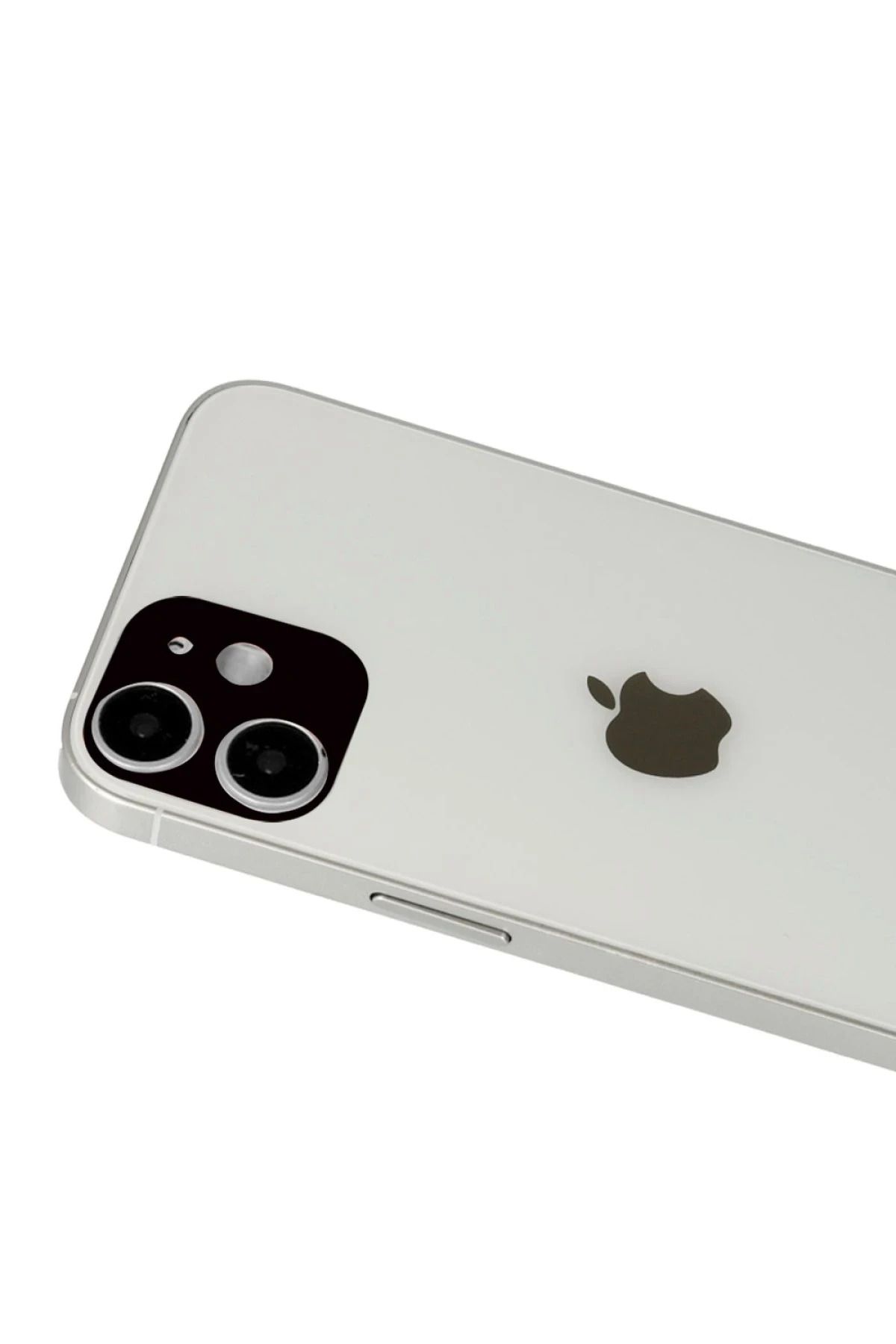 CepteToptan iPhone 12 Uyumlu Rainbow Kamera Lens Koruma Cam - Siyah