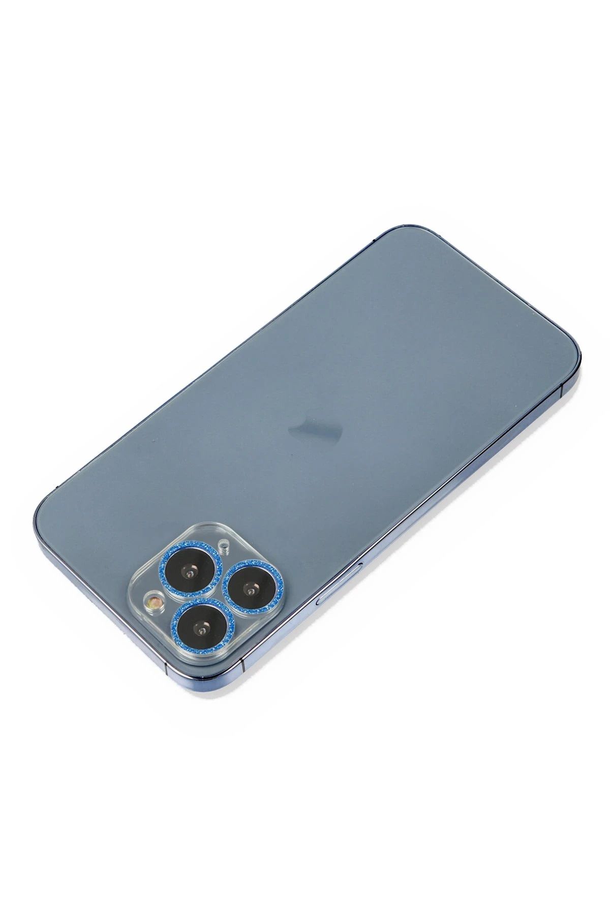 CepteToptan iPhone 11 Pro Max Uyumlu Shine Kamera Lens Koruma Cam - Mavi
