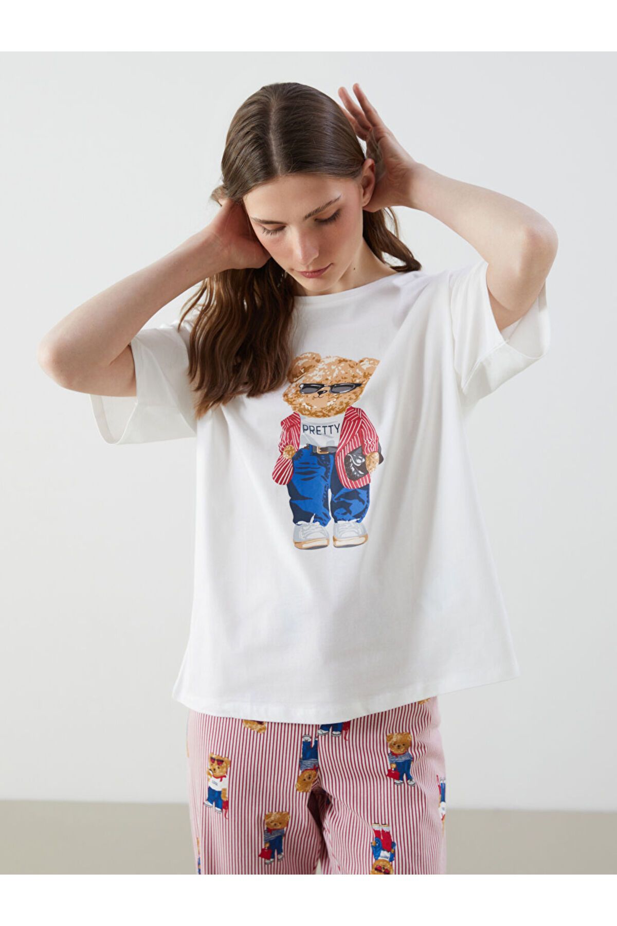 LC Waikiki Ayı Teddy Baskılı Kadın Pijama Takım
